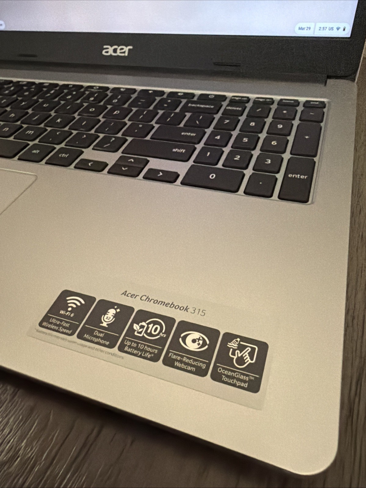Acer Chromebook CB315-4H Series 15.6″ Intel Celeron Silver Chrome Book