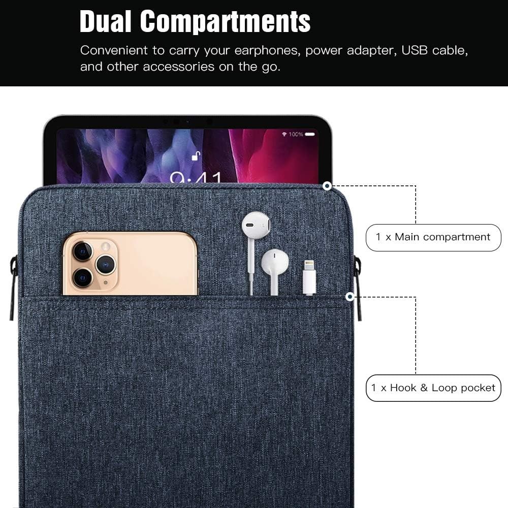 9-11″ Tablet Sleeve Bag for iPad 11-inch A16 2025, iPad 10.9″/10.2″ & Galaxy Tab