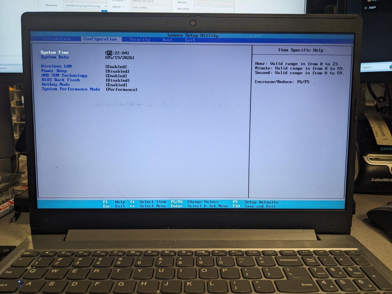 LENOVO IDEAPAD L340-15API AMD RYZEN 3 3200U @ 2.60GHz, 8GB RAM, NO HDD/OS