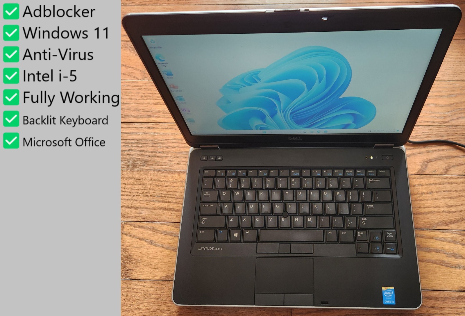Dell Latitude E6440 (256GB SSD, Intel i-5, 2.7GHz, 8GB RAM, Windows 11) Laptop