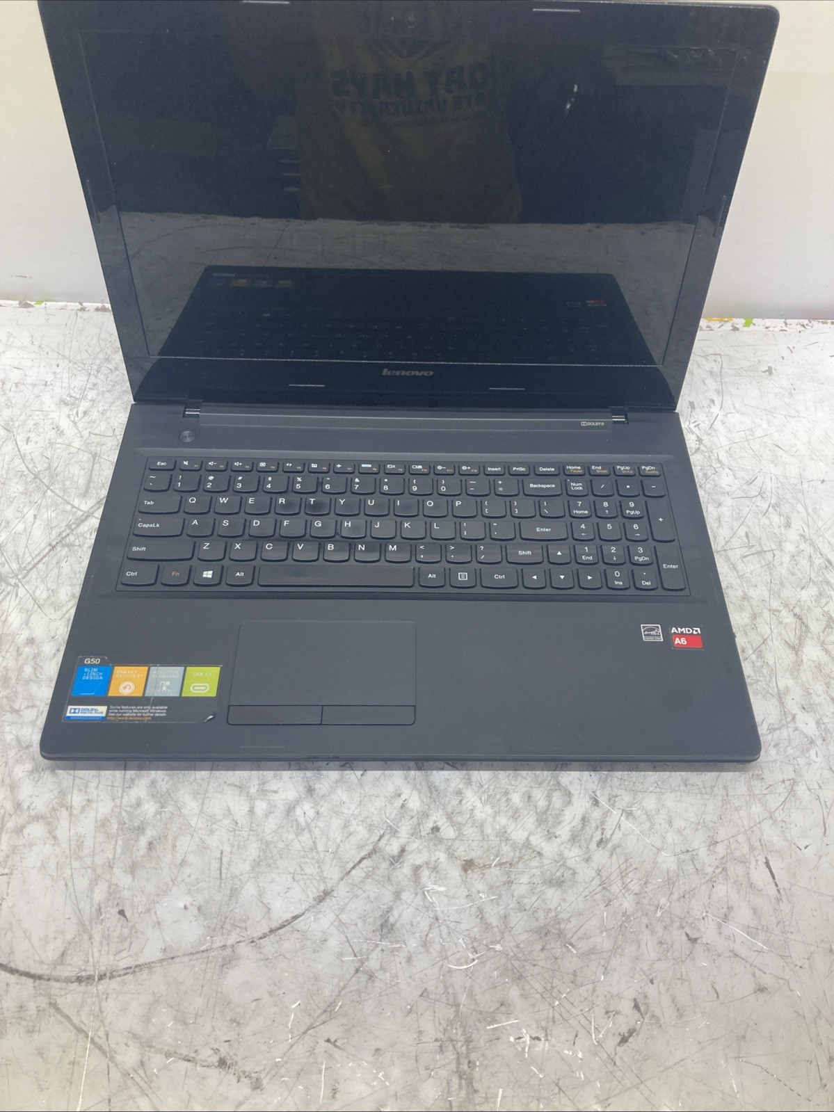 Lenovo G50-45 AMD A6-6310 1.80GHz 8GB RAM No HDD Boot to BIOS