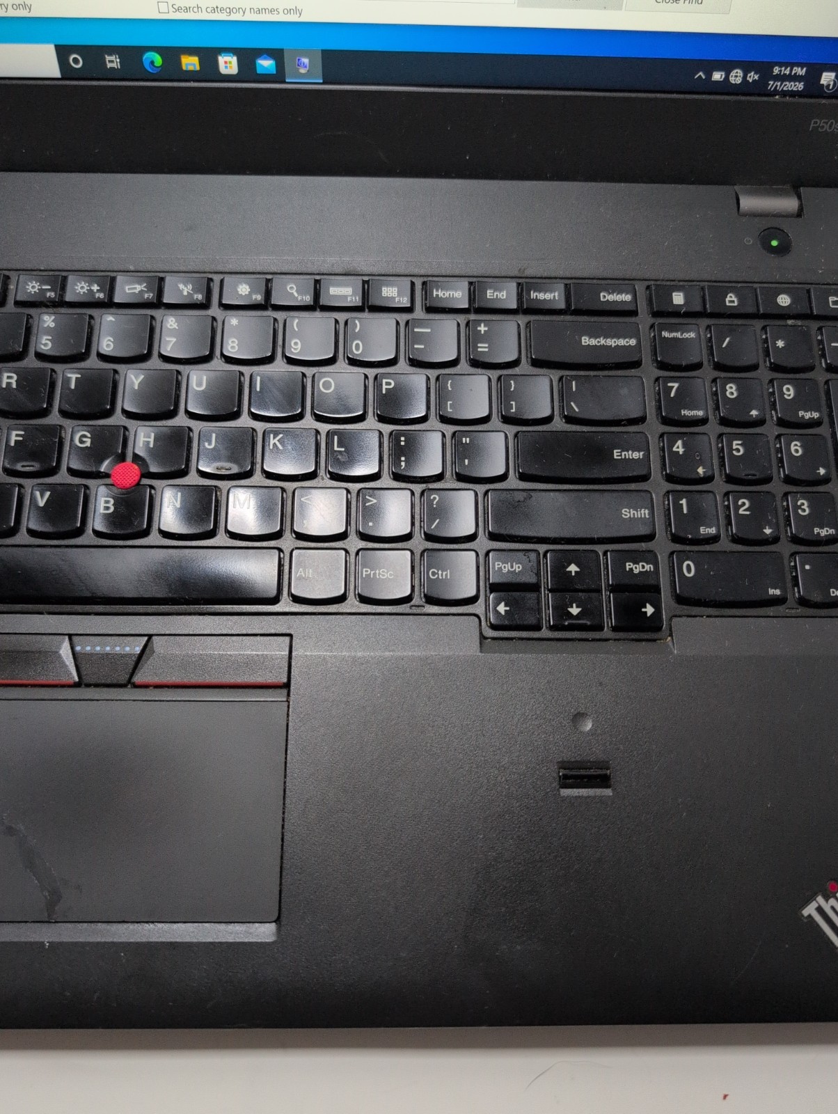 Lenovo ThinkPad P50s i7-6500U 24GB RAM 1TB Samsung SSD Quadro M500M AS-IS Read