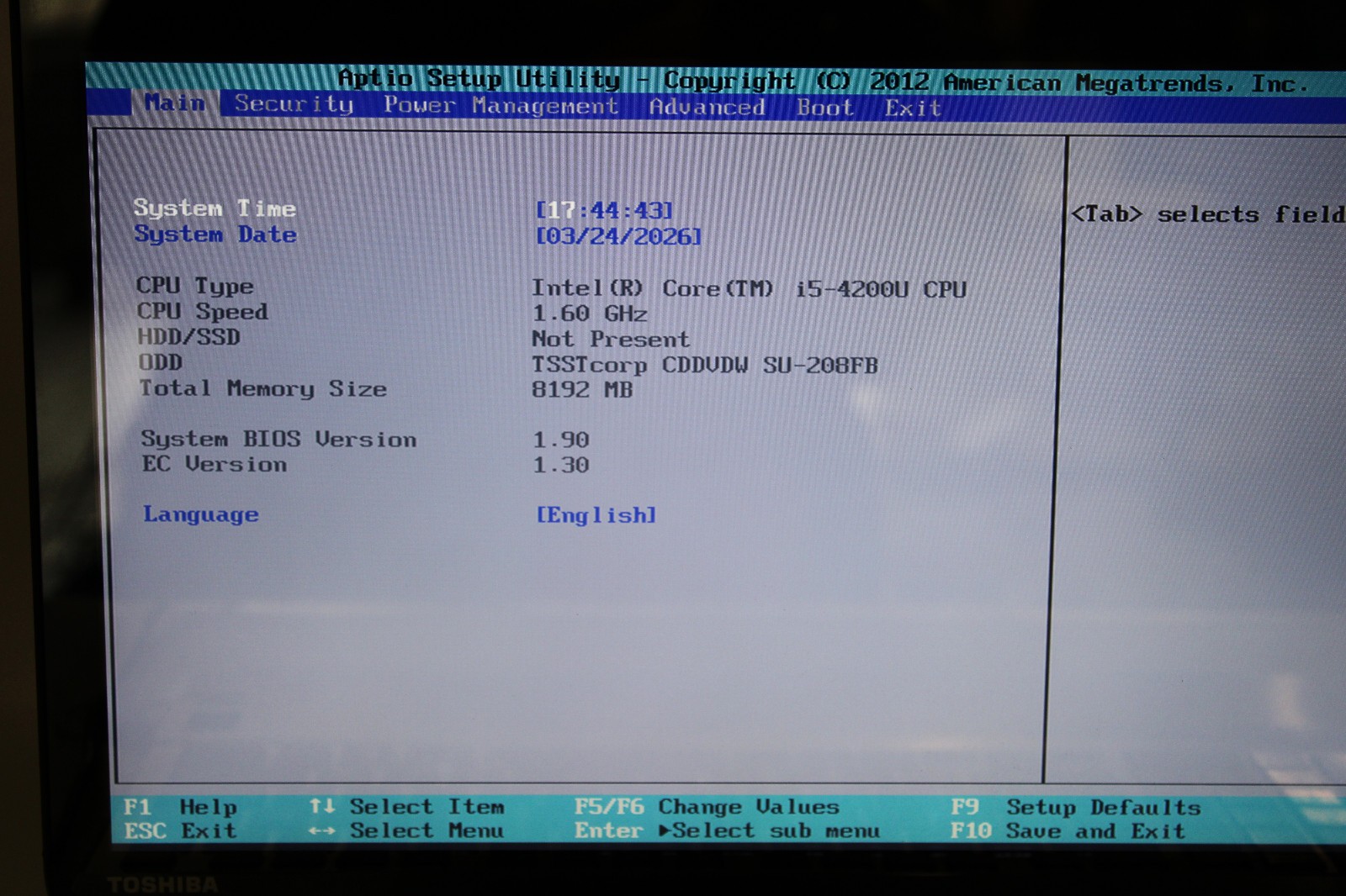 Toshiba Satellite P55t Touch i5-4200U @ 1.6 GHz 8GB RAM No SSD No OS