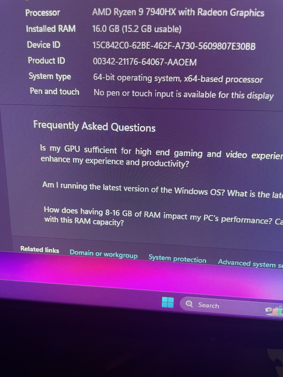 ROG Strix G17, AMD Ryzen 9 7940HX, 16GB DDR5 RAM, 1TB SSD, RTX 4050