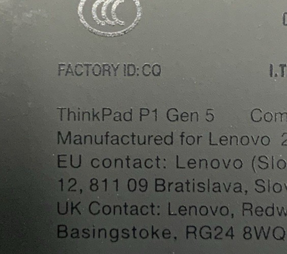 Lenovo ThinkPad P1 Gen 5 Intel Core i7-12700H 32GB DDR5 1TB NVMe RTX A2000 W10P