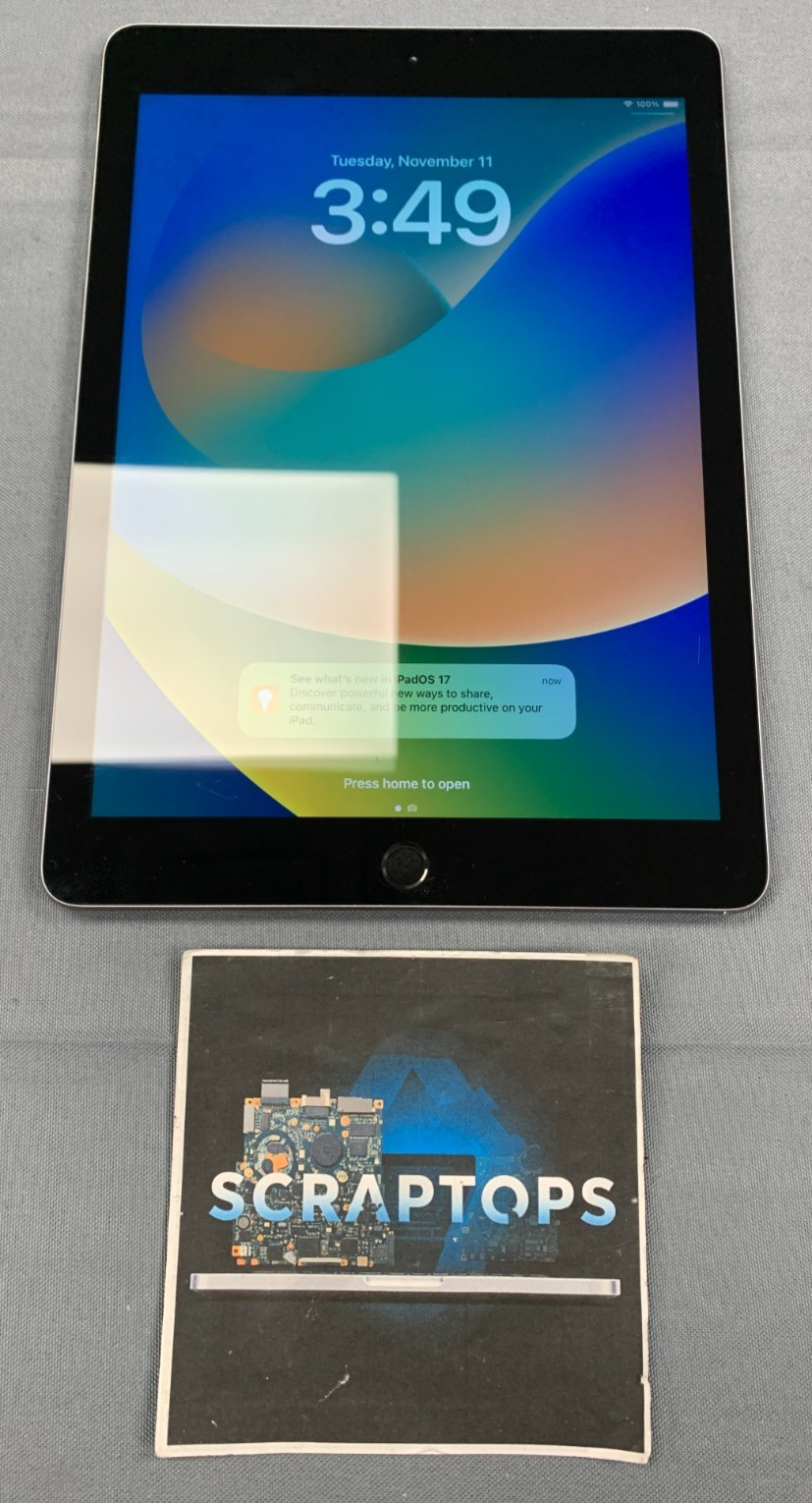 iPad 6th Gen A1893 Wi-Fi 32GB Space Gray iOS 17.7.10 #11101131
