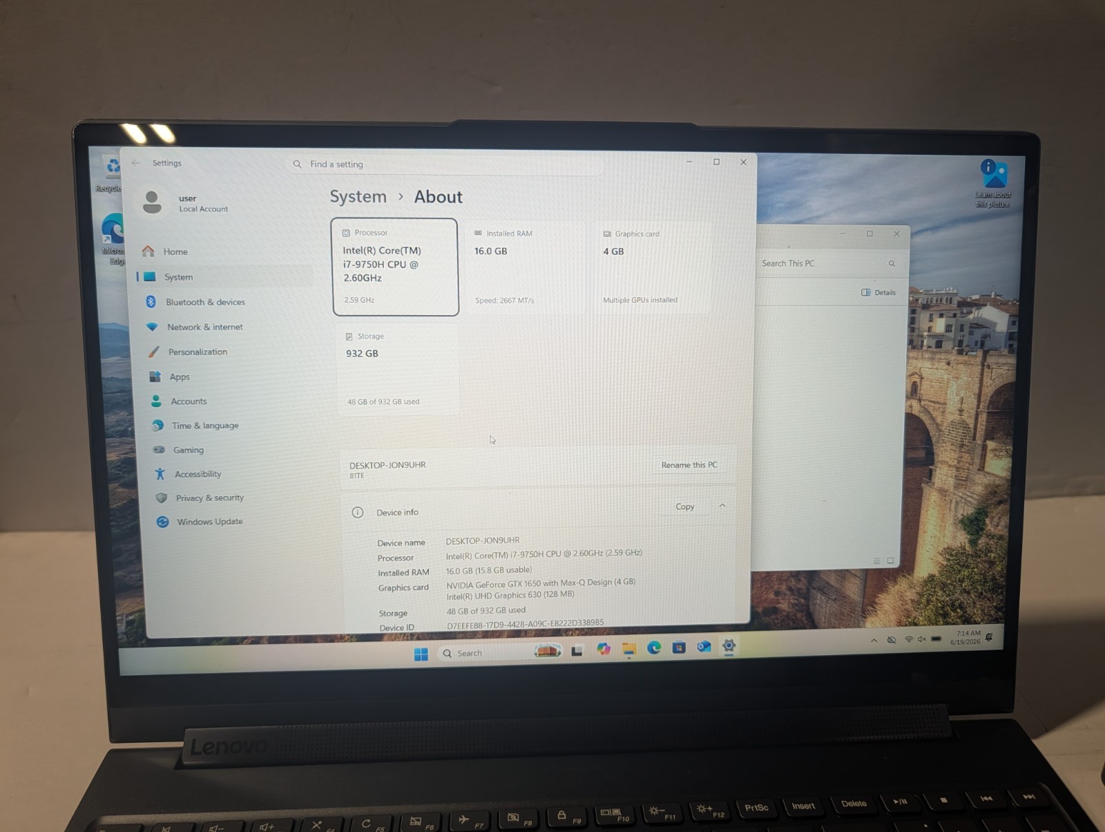 Lenovo Yoga C940-14IIL 14″ Touch i7 16GB 512GB SSD Win11 FHD Silver