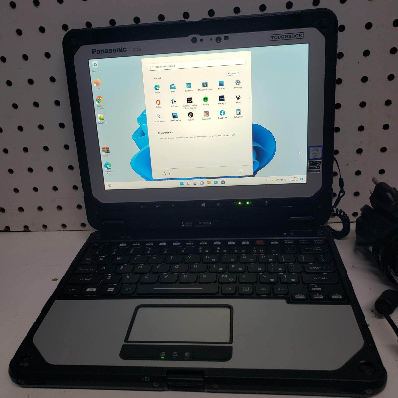 Panasonic Toughbook CF-20 -1.20Ghz Tablet Intel i5-7Y57 512GB SS,8GB RAM,WIN 11