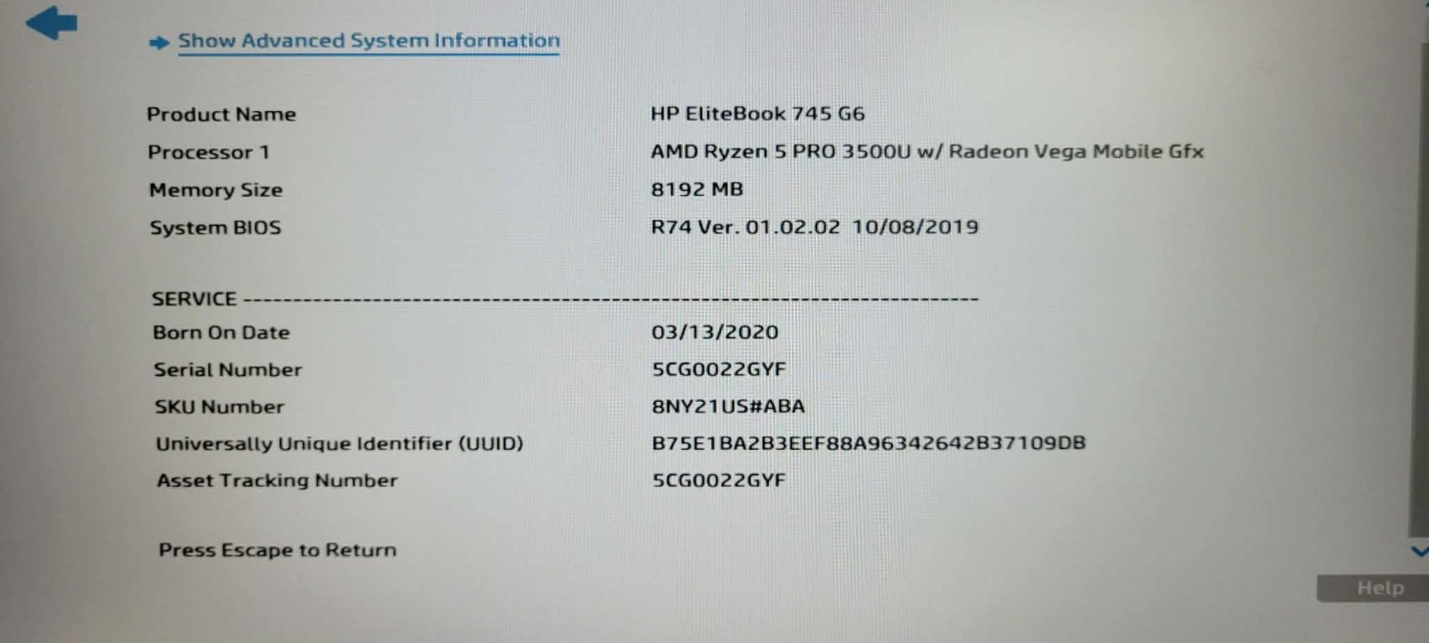 2x HP EliteBook 745 G6 Laptop w/ AMD Ryzen 5 PRO 3500u 2.10 GHz 8GB RAM No SSD