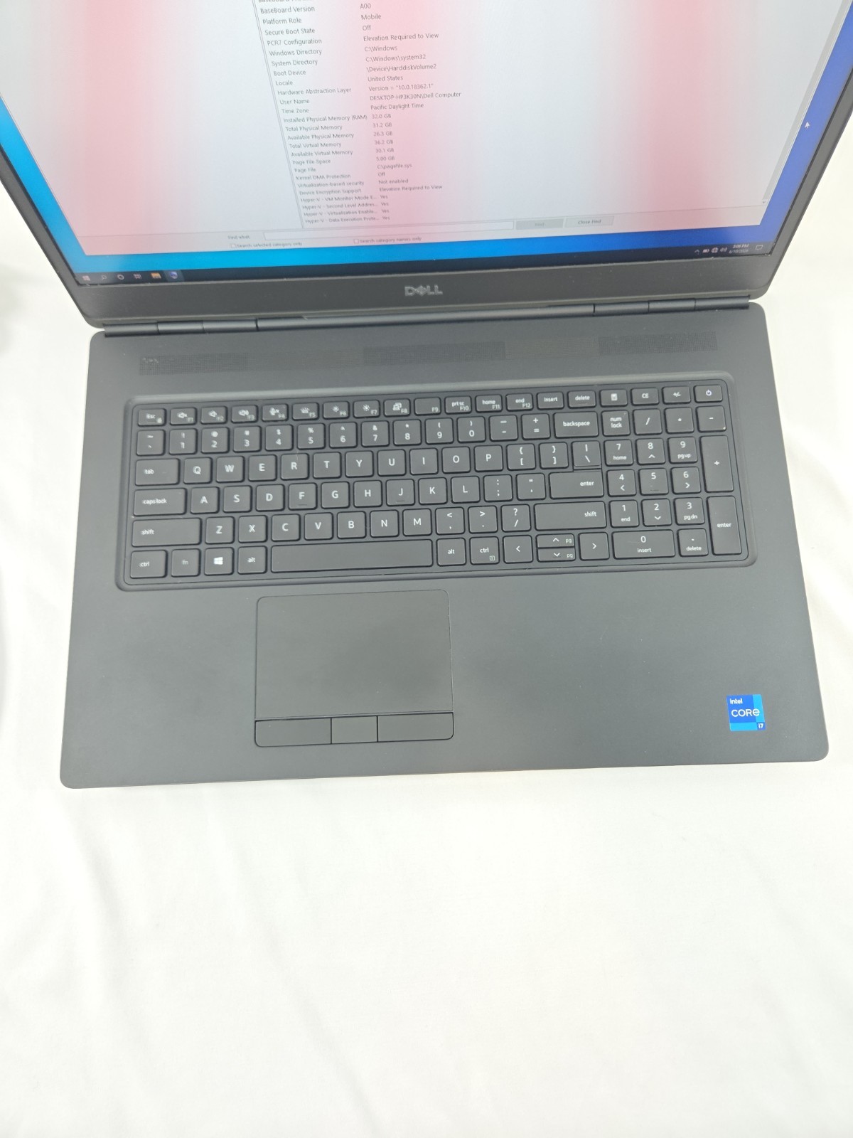Dell Precision 7760 17.3″ i7-11800H RTX A3000 32GB 512GB Windows 10 Pro + Power