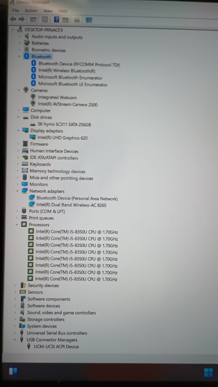 Latitude 5290(No charger!).i5 8th gen(4cores,8threads).8GB.256GB M.2.12.5″Touch.