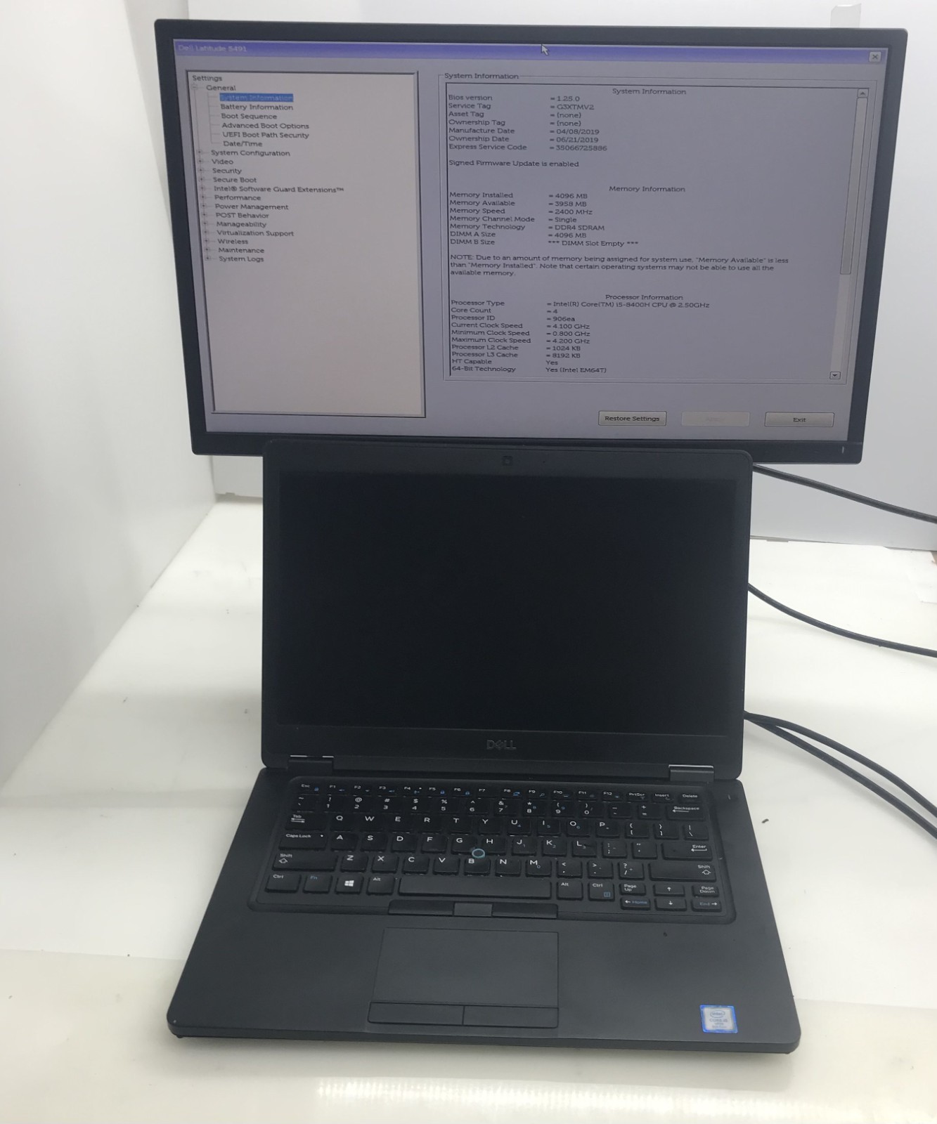 LOT(2) DELL LATITUDE 5491 i5-8400H@2.50GHz NO OS/SSD/RAM *READ