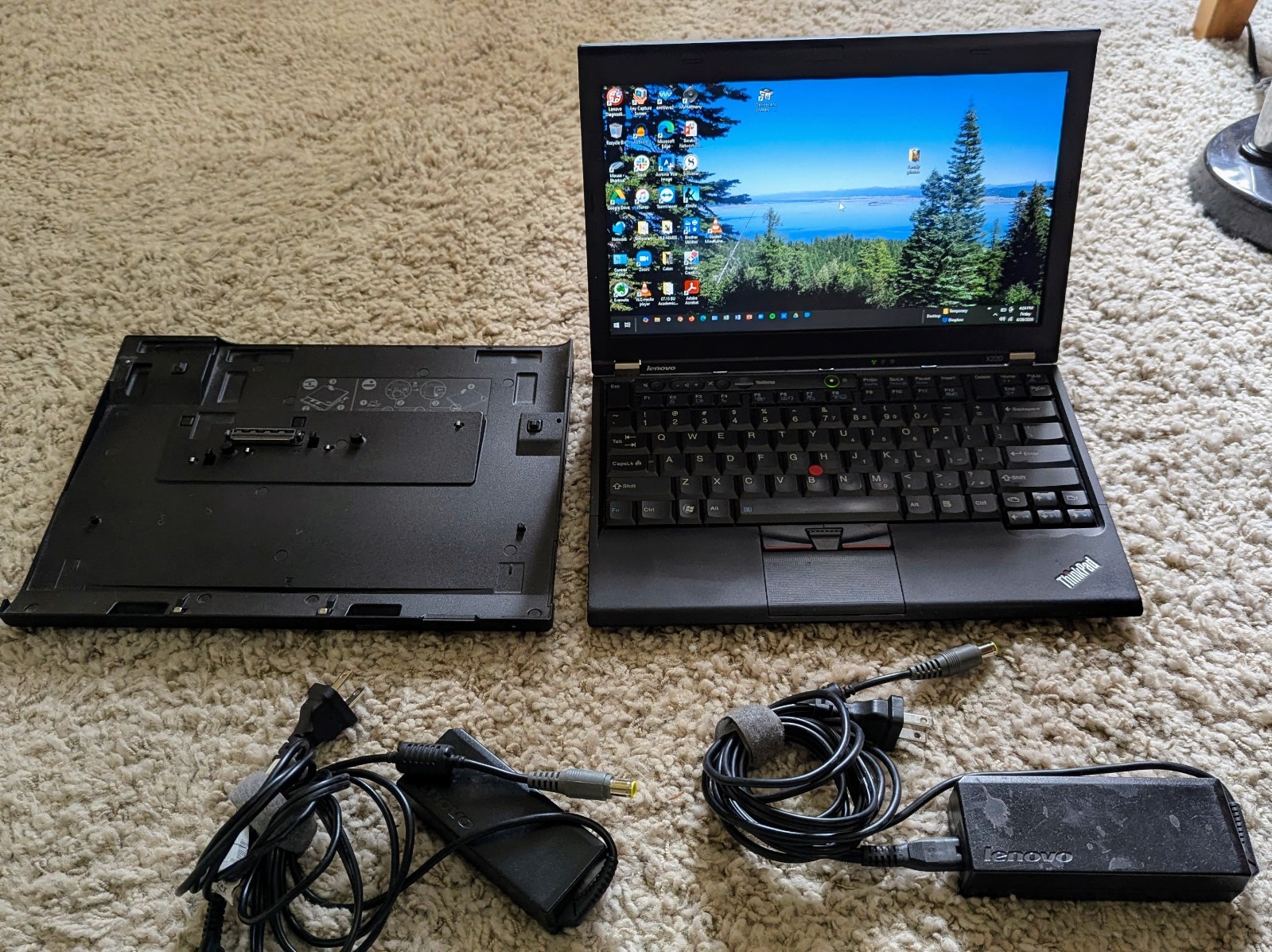 Lenovo ThinkPad X220 IPS Laptop i5 8GB RAM 128GB SSD UltraBase Dock 2 Chargers