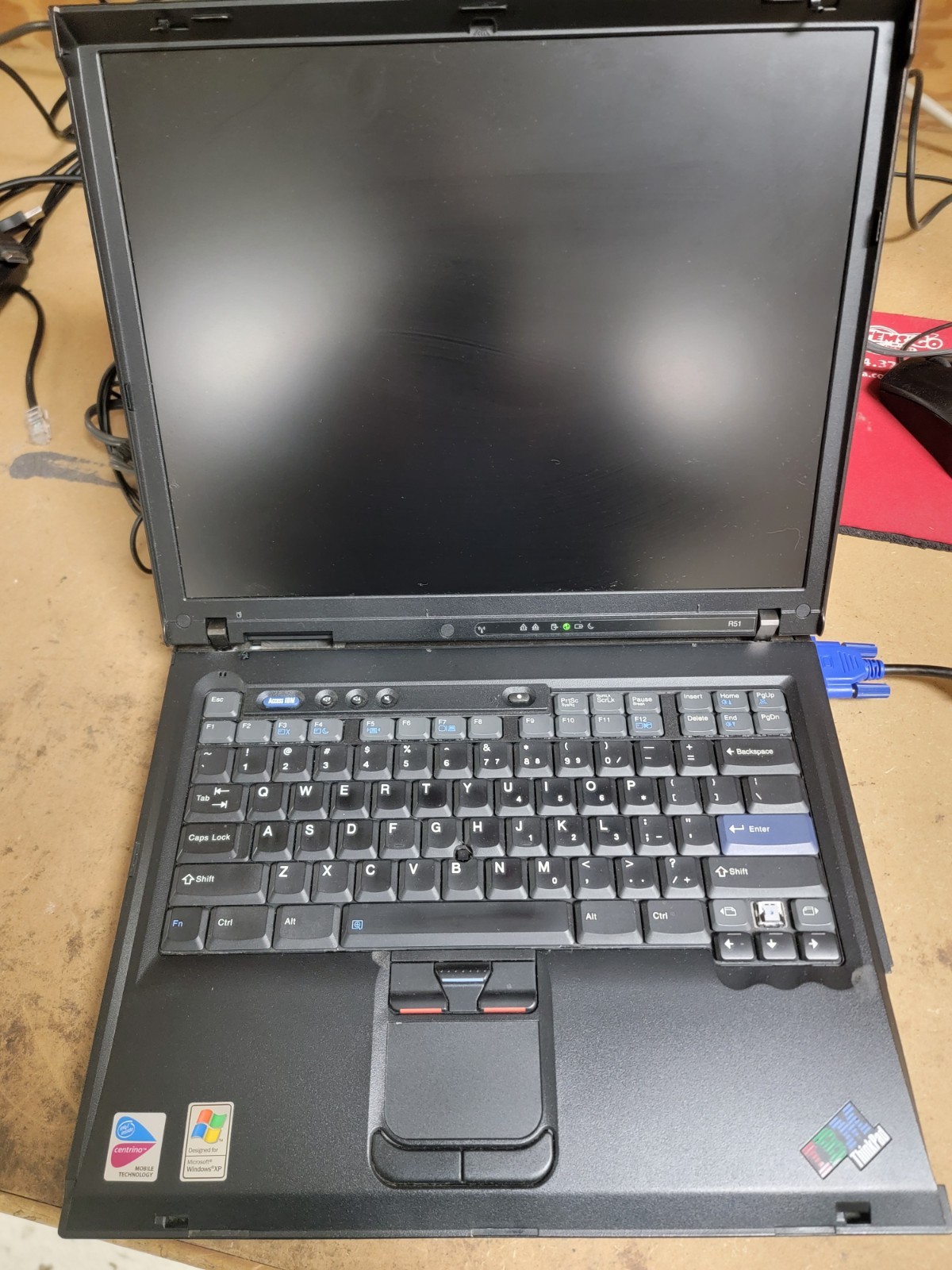 IBM THINKPAD R51 LAPTOP – PARTS ONLY – SEE DESCRIPTION – #102