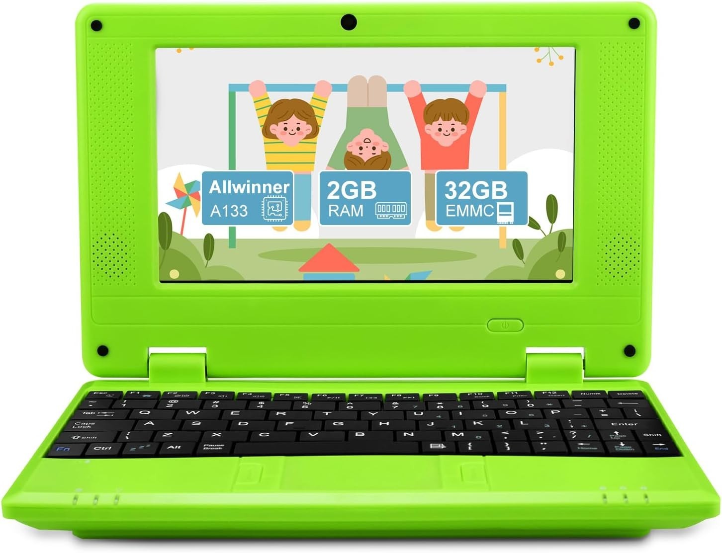 Small Laptop Green 7″ Display 2GBx32GB Android 12.0 OS Quad-Core