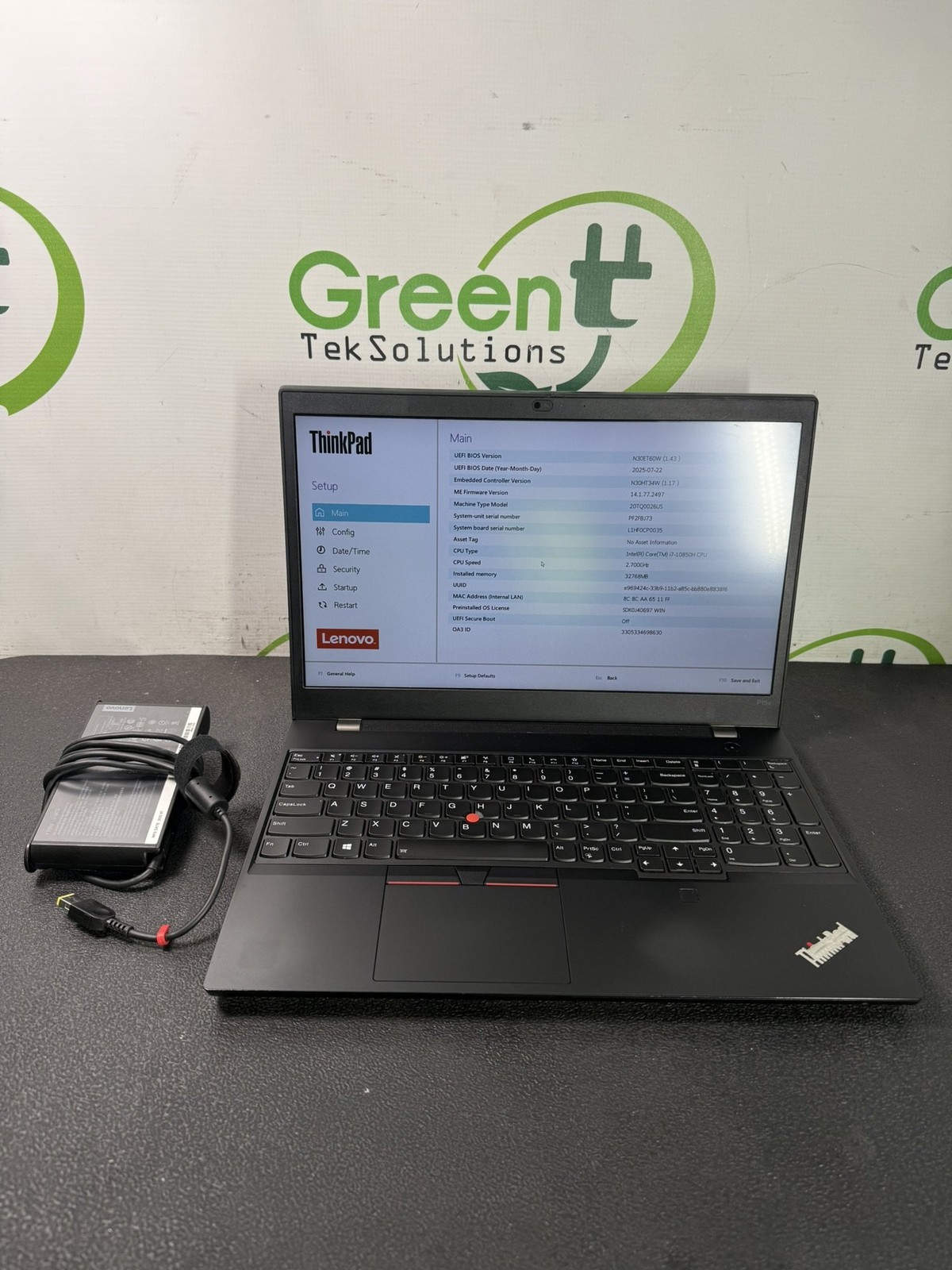 Lenovo ThinkPad P15v Gen 1 15.6″ i7-10850H 32GB 512GB Quadro P620 Laptop – READ