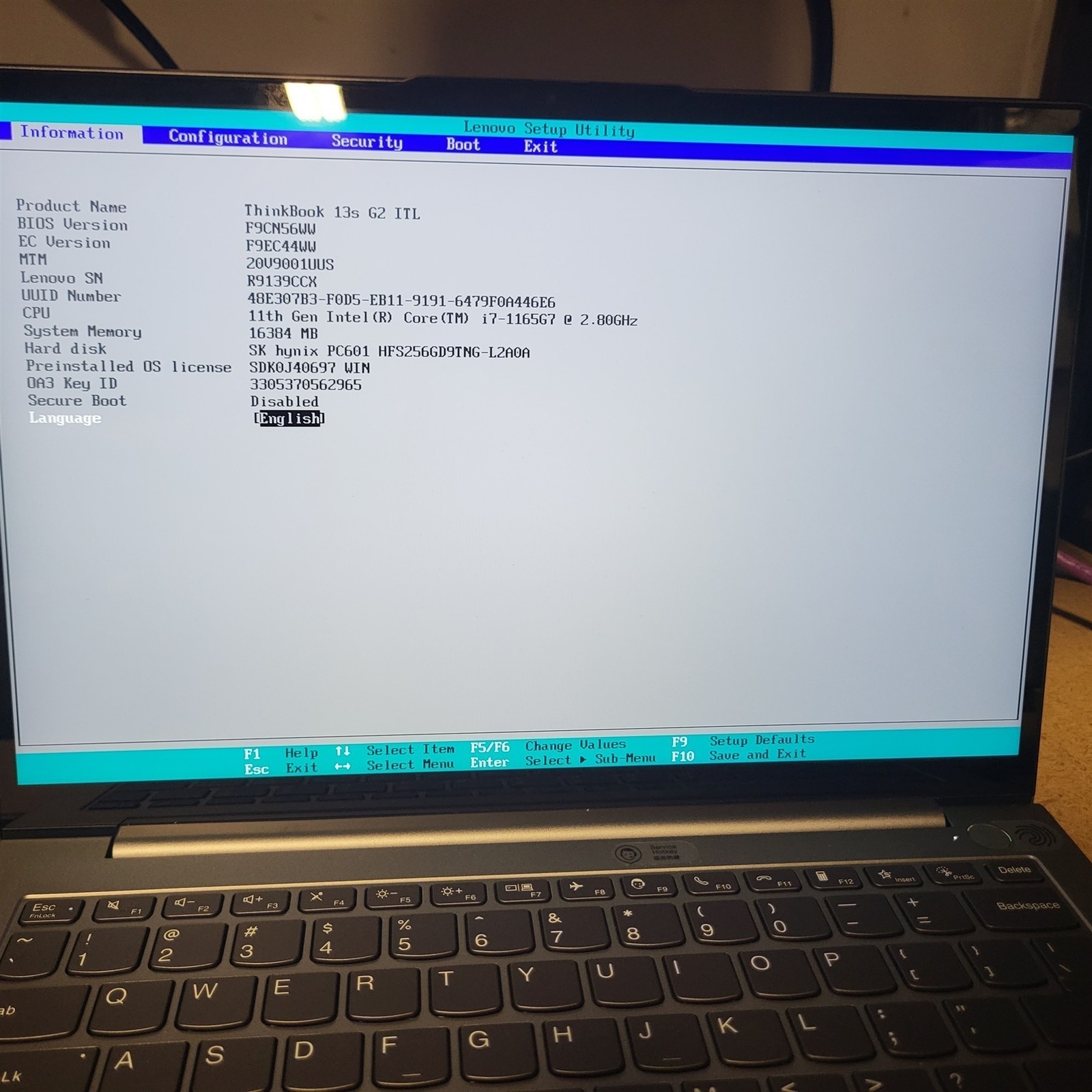 Lenovo ThinkBook 13s G2 ITL Laptop Intel i7-1165G7 2.8GHz 16GB 256GB SSD w/ OS