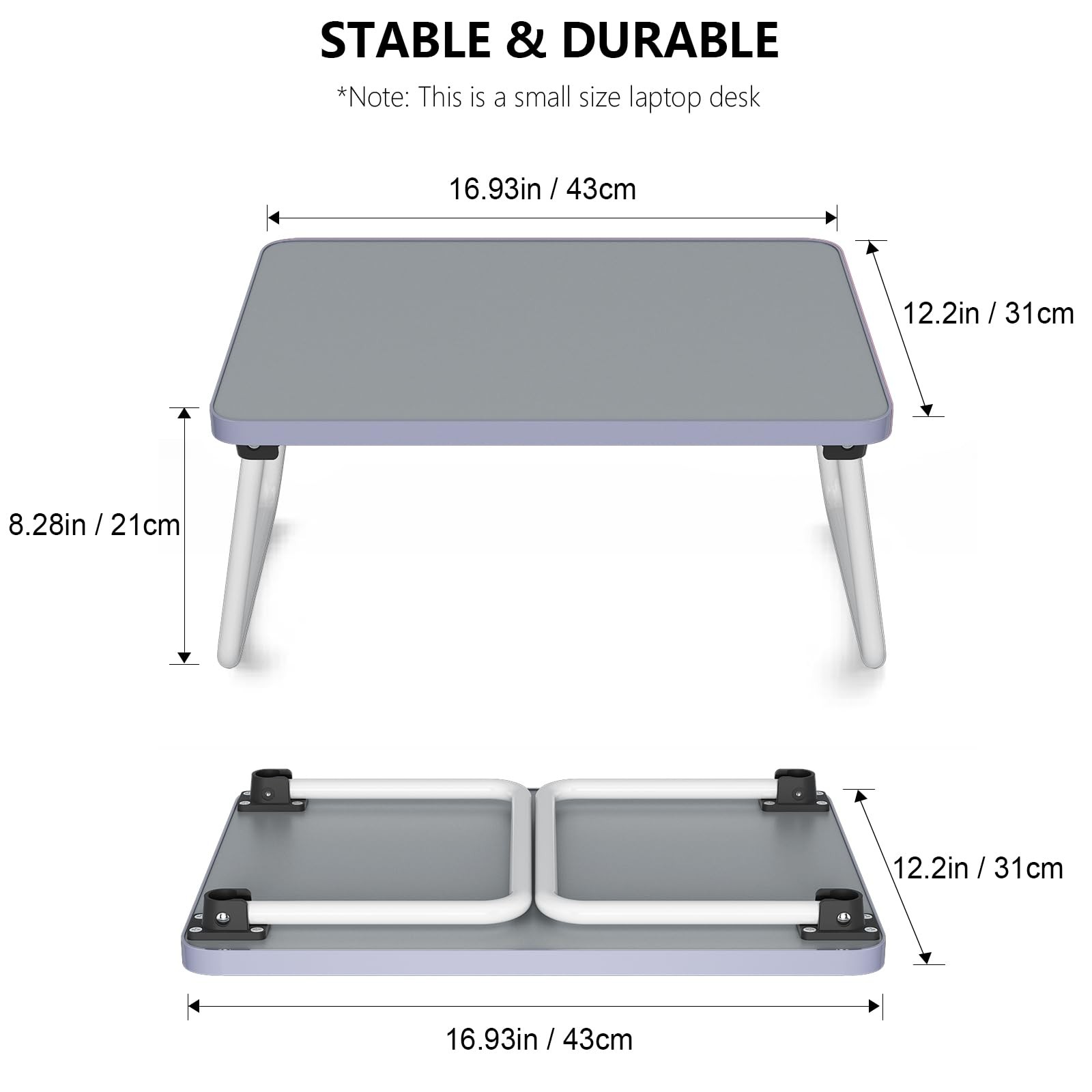 Lap Desk Laptop Tray for Bed or Couch, Portable Breakfast Serving, Foldable