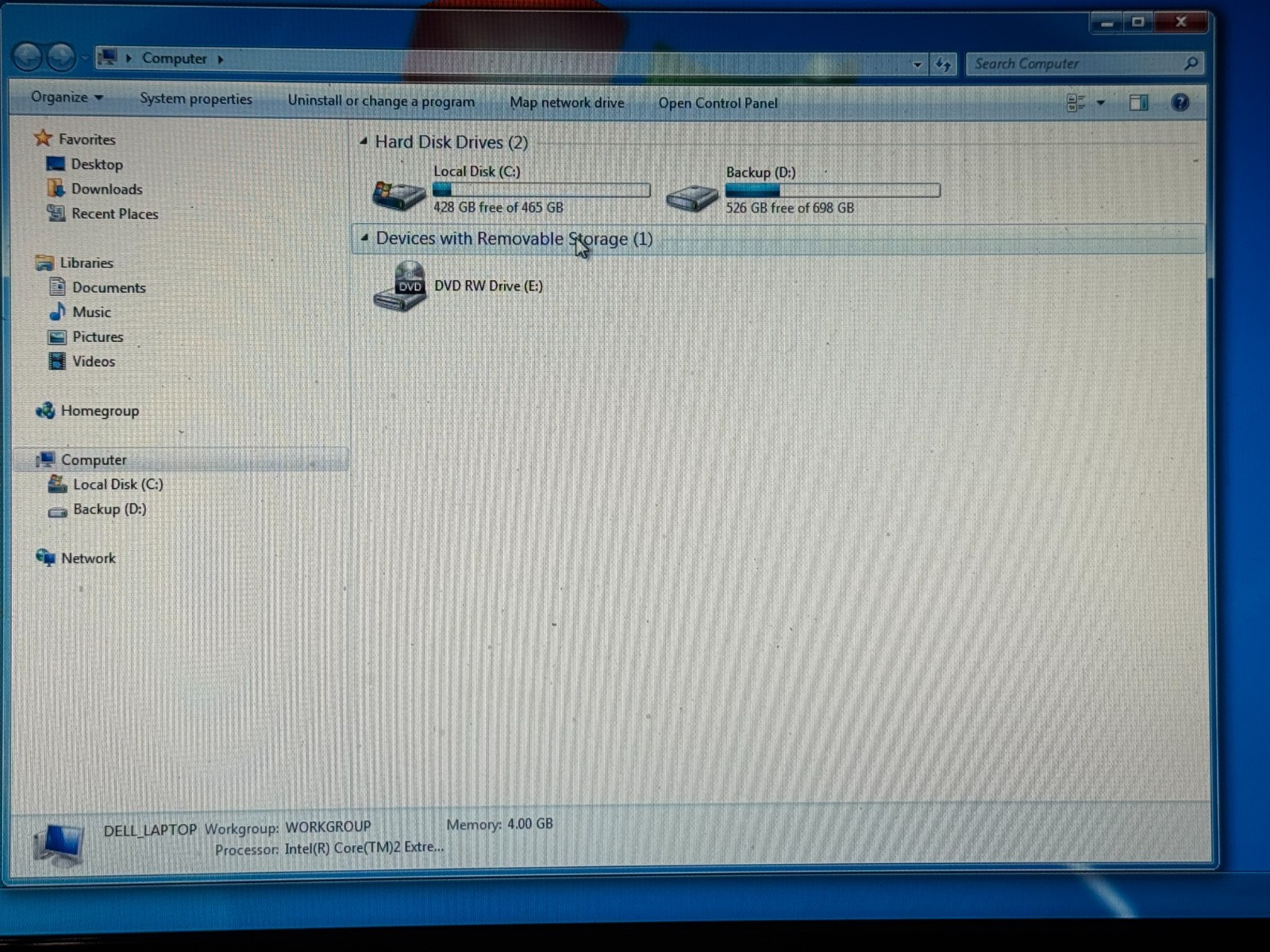 Dell XPS M1730 Laptop Computer 17” Screen Windows7 Pro,C:Drive465GB,D:Drive698GB