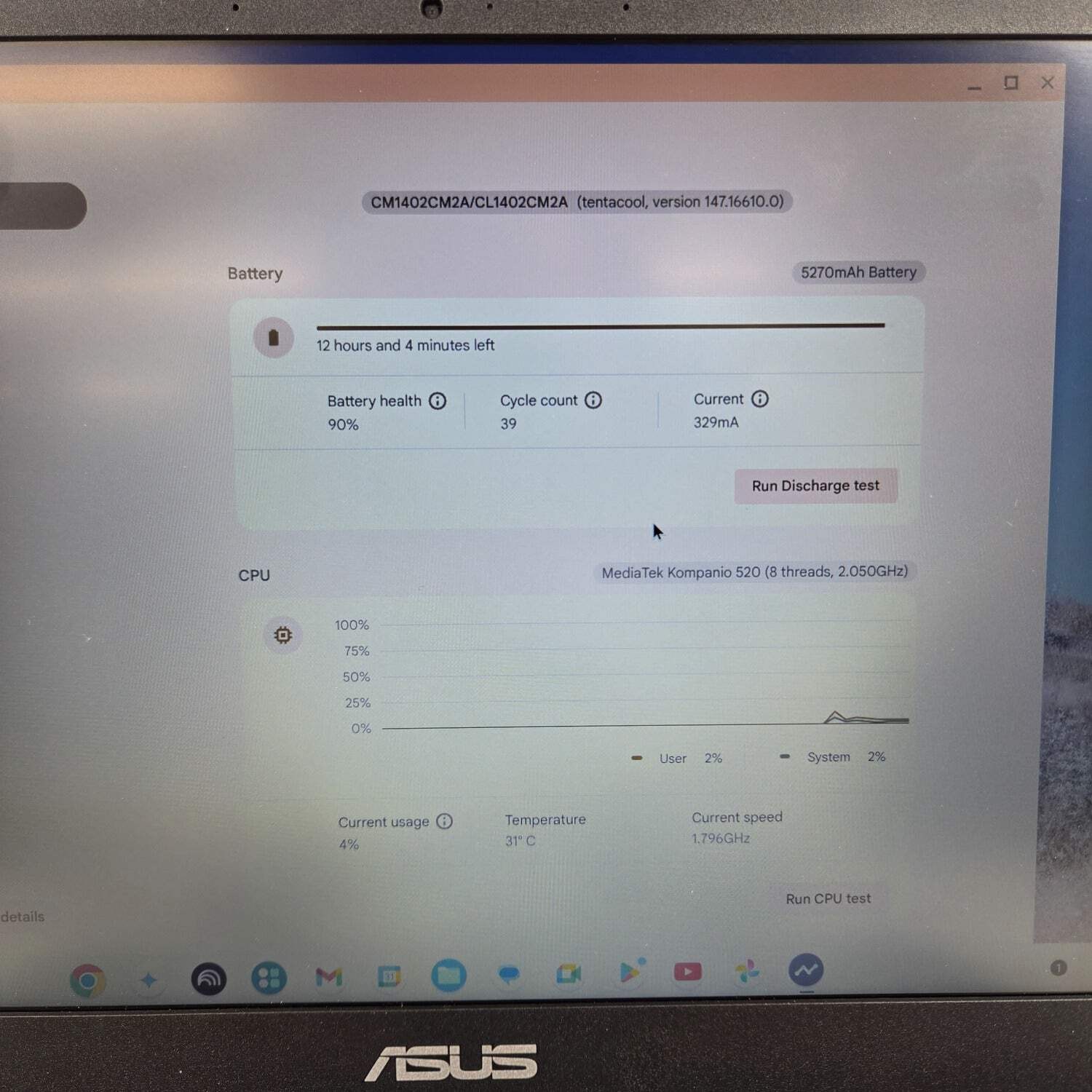 Asus Chromebook H6RX 14″ 3A45W
