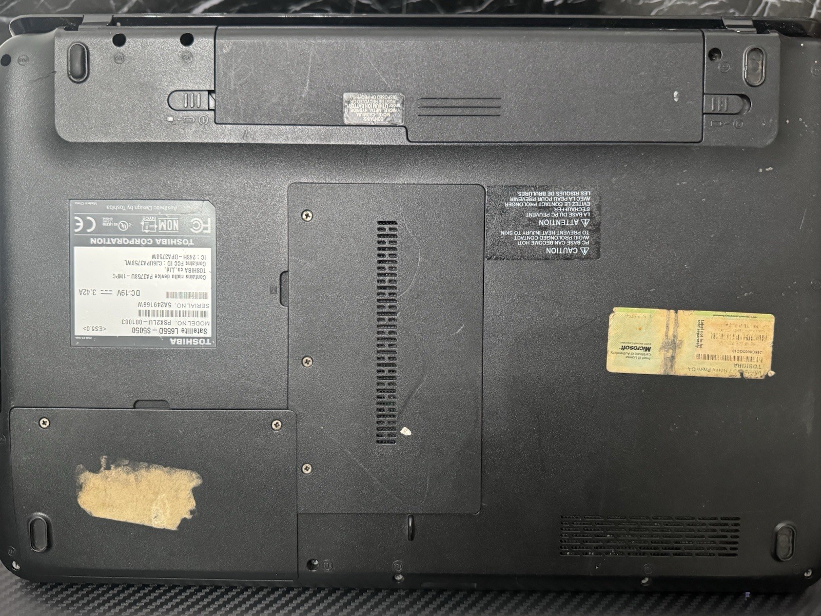 TOSHIBA SATELLITE L655D-S5050 PSK2LU-001003 LAPTOP FOR PARTS