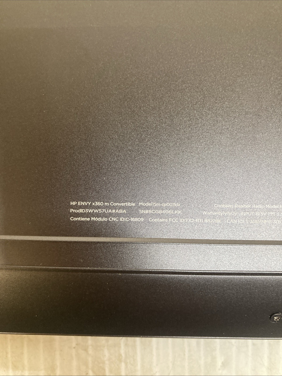 HP ENVY X360 CONVERTIBLE AMD RYZEN 5 2500U 2.00GHz 8GB 128GB TOUCH W11 Pro