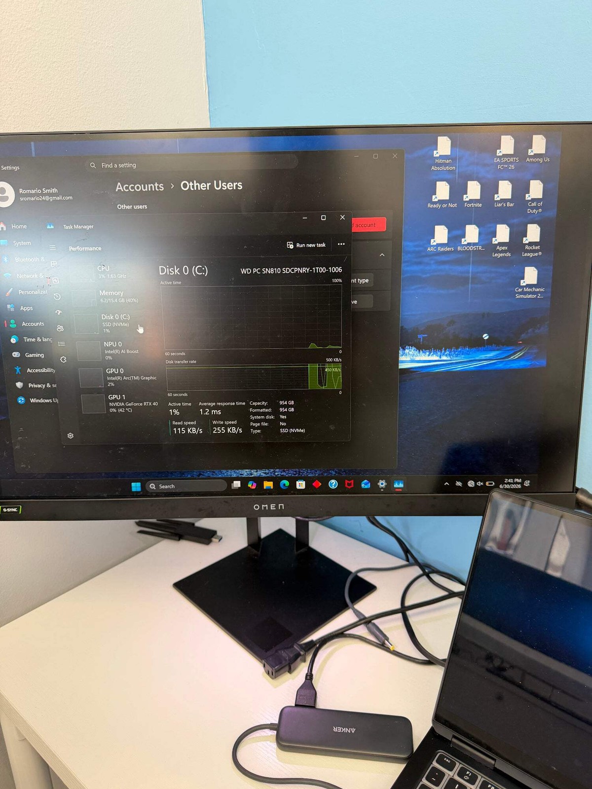 HP Omen Transcend 14 Ultra 7 155U 1TB 16GB RAM RTX 4060 Black – Bad Display