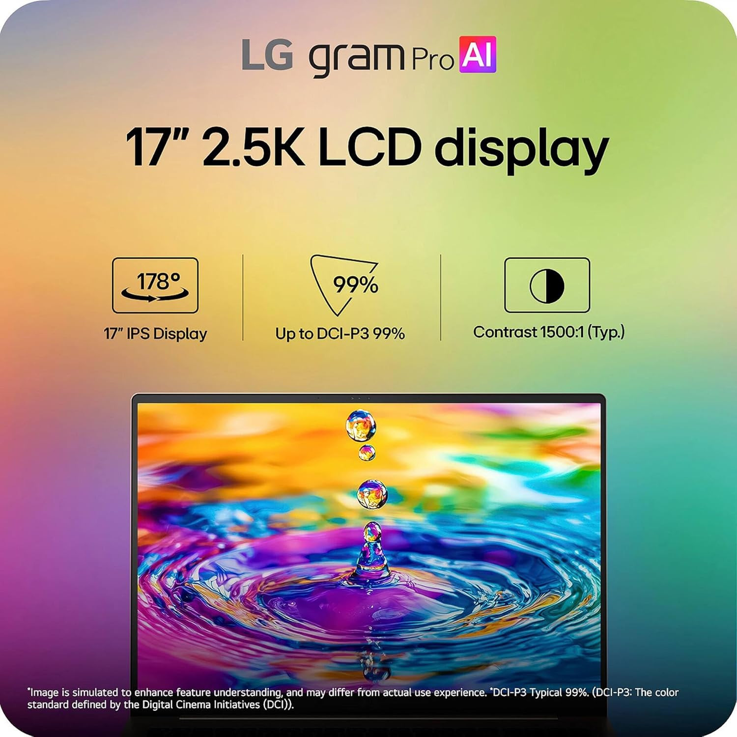 LG Gram Max 17 Touchscreen Laptop, Intel Ultra 7 355, 32GB DDR5, 1TB SSD | 2.5K
