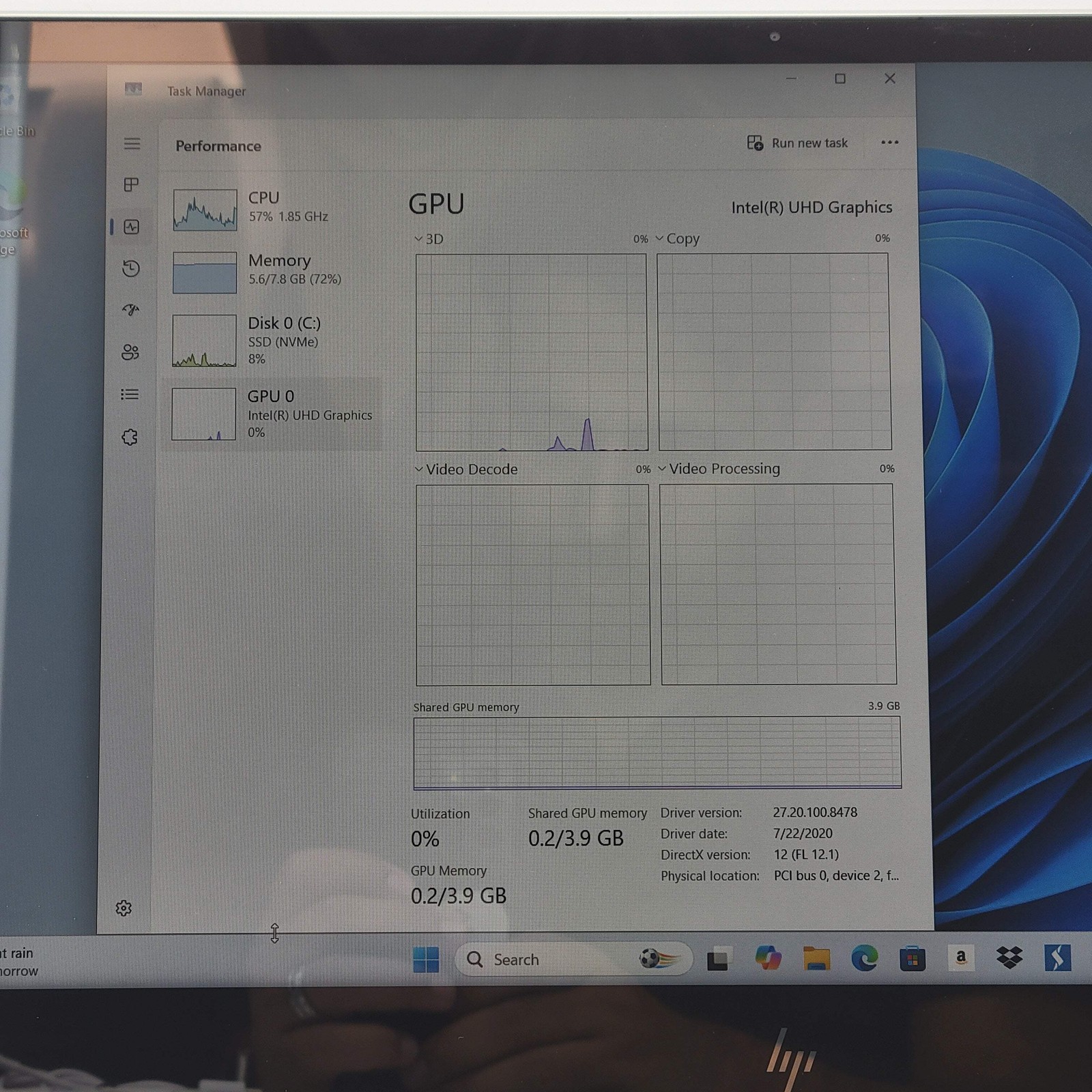 HP Envy x360 15-DR1010NR 15.6″ i7-10510U 1.8GHz 8GB RAM 512GB SSD