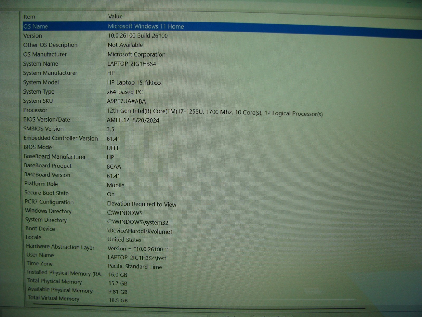HP 15-fd0107dx 15.6″FHD TOUCH i7-1255U 1.7GHz 16GB 512GB SSD Win 11Home 100tt
