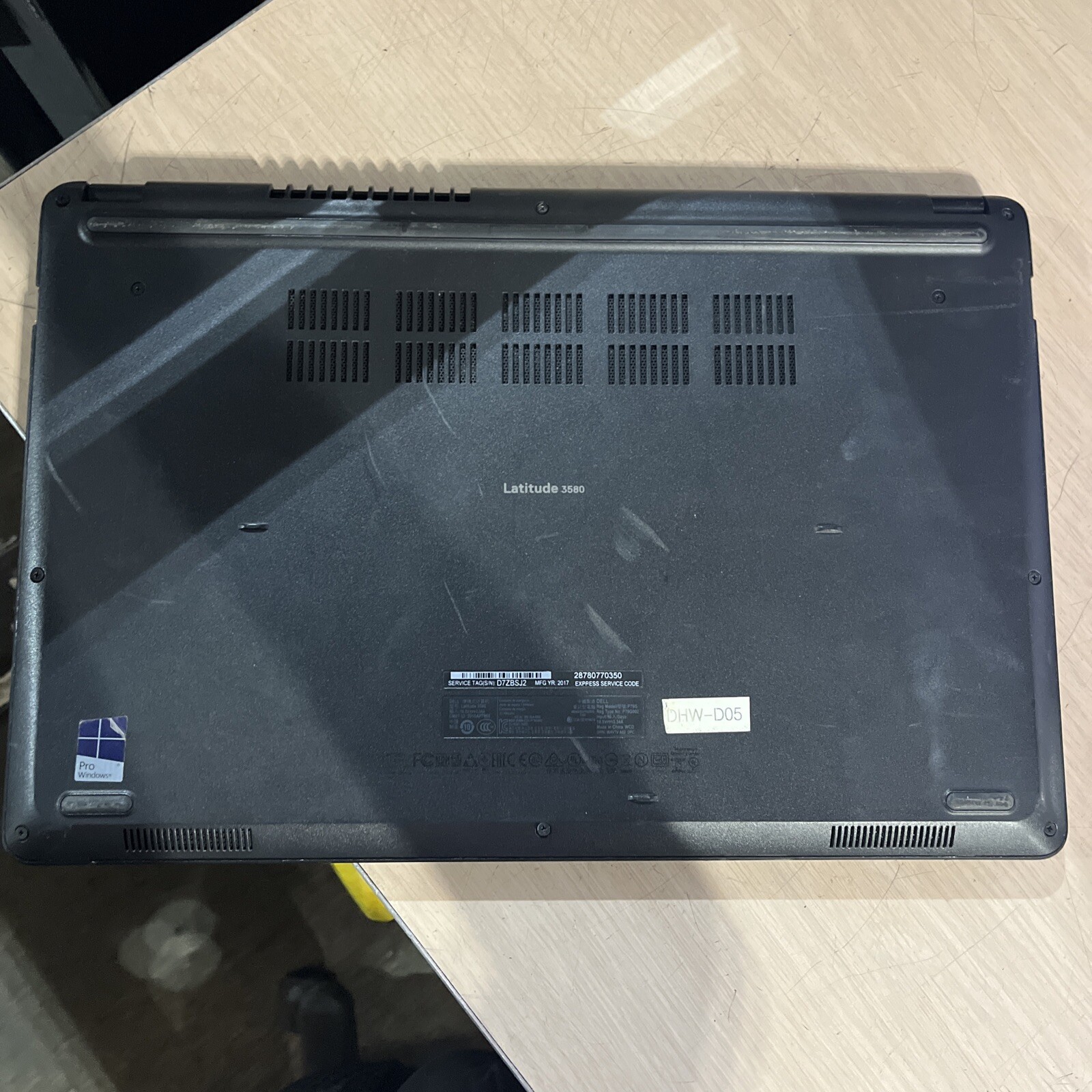 DELL LATITUDE 3580 INTEL CORE I5-7200U 2.50GHZ 8GB RAM NO HD