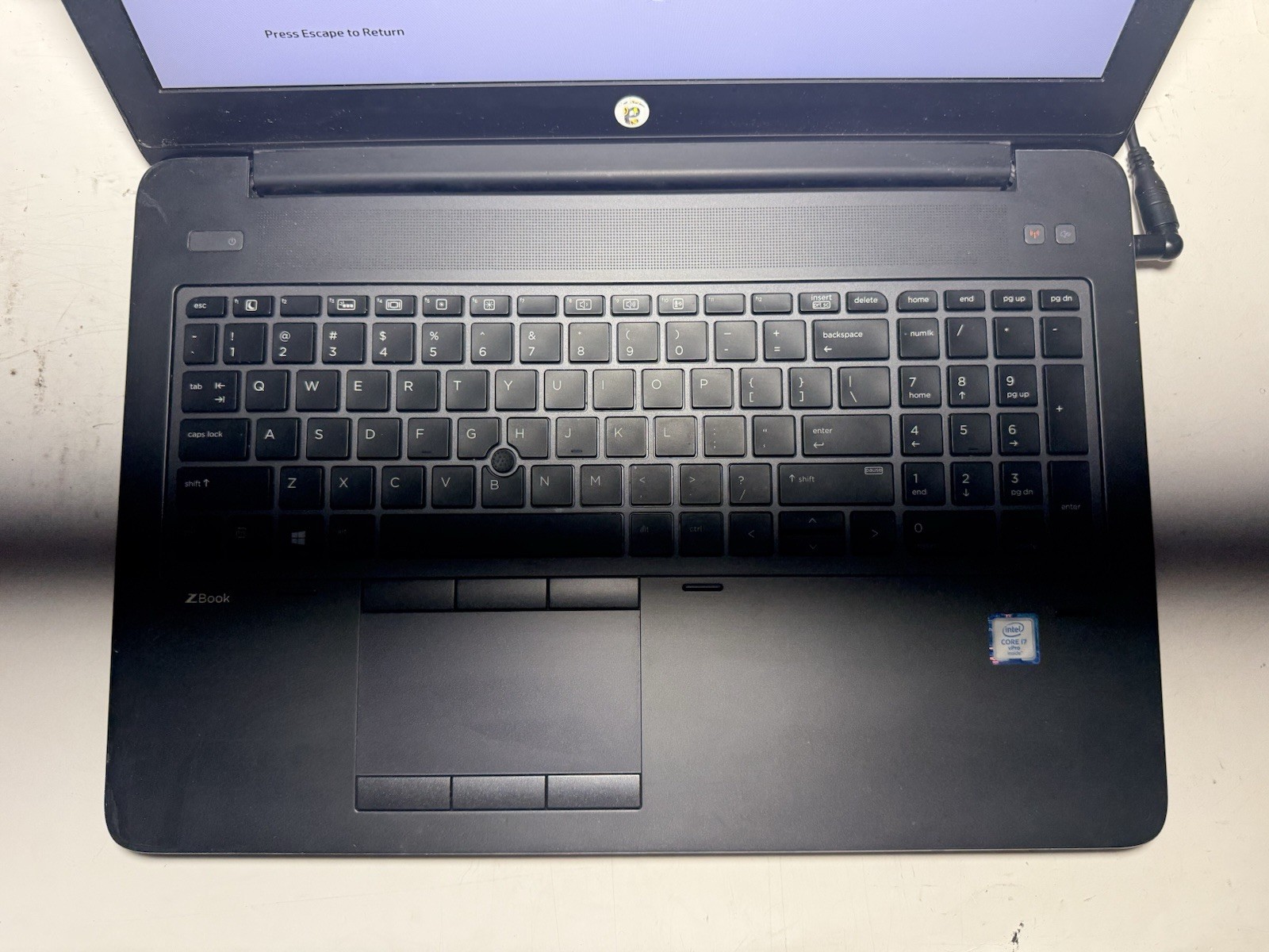 HP ZBook 15 G3 Intel i7-6820HQ @2.70GHz 16GB RAM 256SSD (NO BATT) *READ* #0045