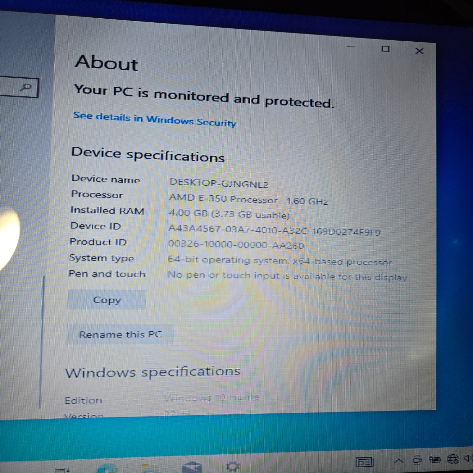 Acer Aspire 5250-BZ669 AMD E-350 4GB 500GB DVD Win10 15.6″ Laptop P5WE6