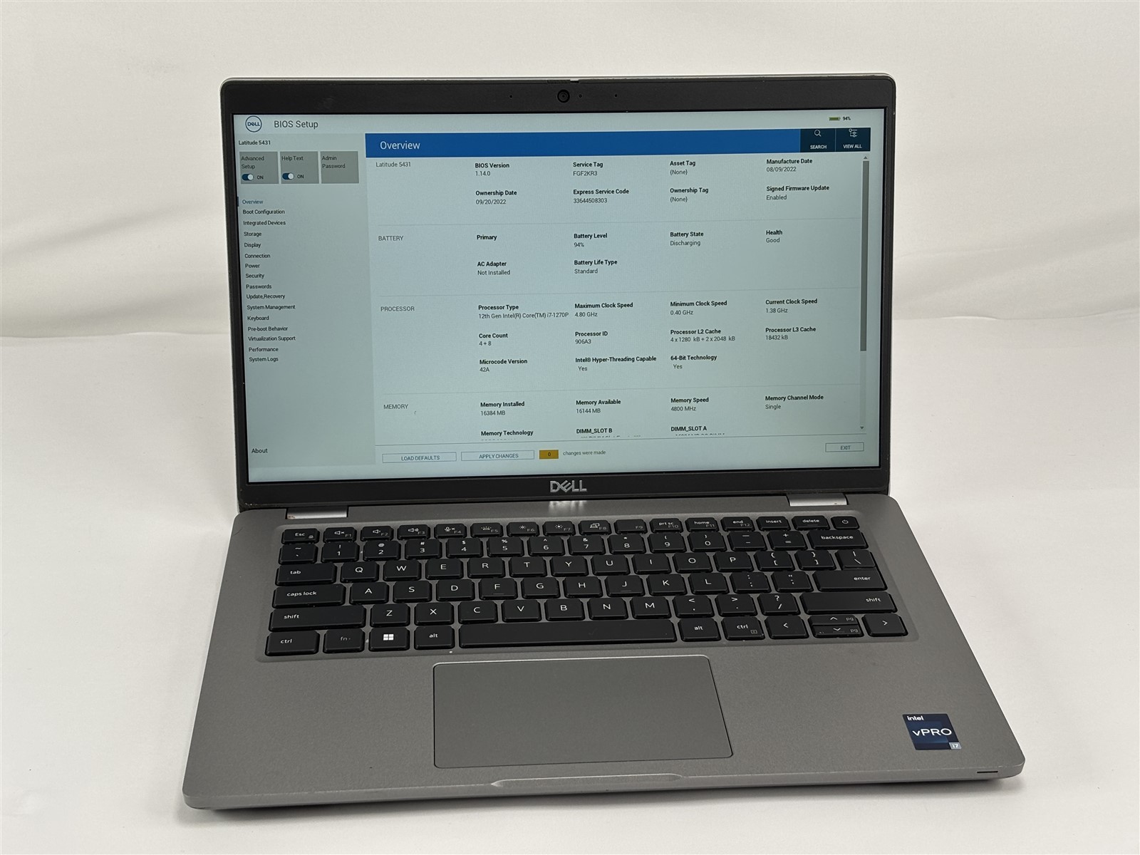 Dell Latitude 5431 14” i7-1270P 16GB 256GB SSD Backlit Keyboard
