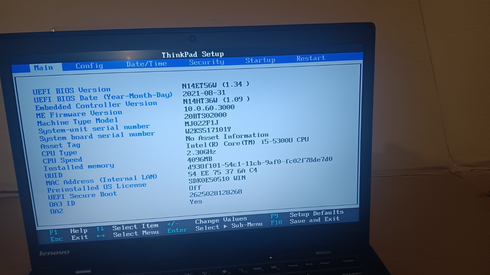 Lenovo ThinkPad X1 Carbon 3rd Gen 14″ Laptop Core i5-5300U @ 2.30 GHz 4 GB Ram