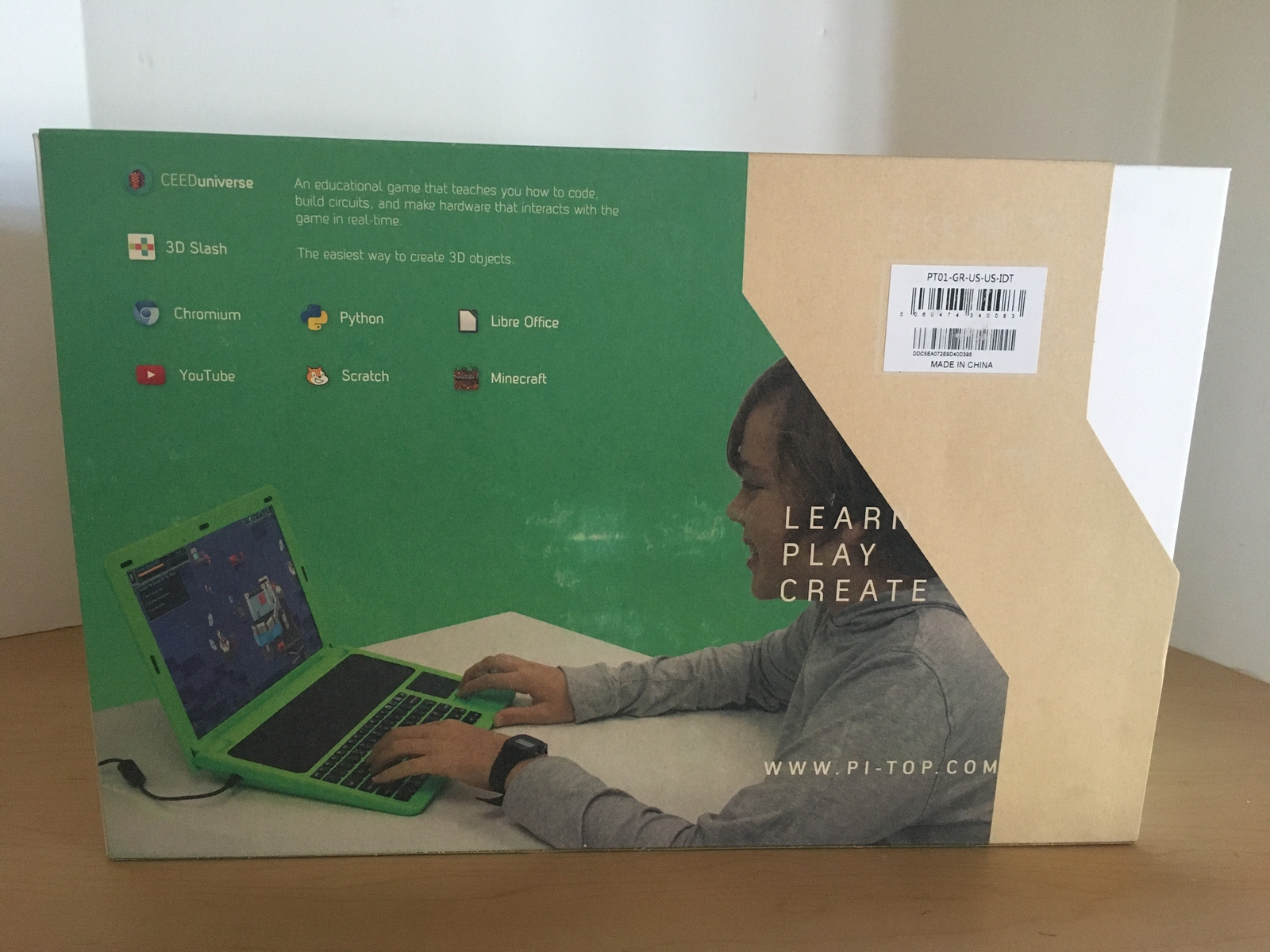 Pi-Top Laptop Development Kit, Keyboard – Green – USA 13.3in, PiTop Hub, & more!