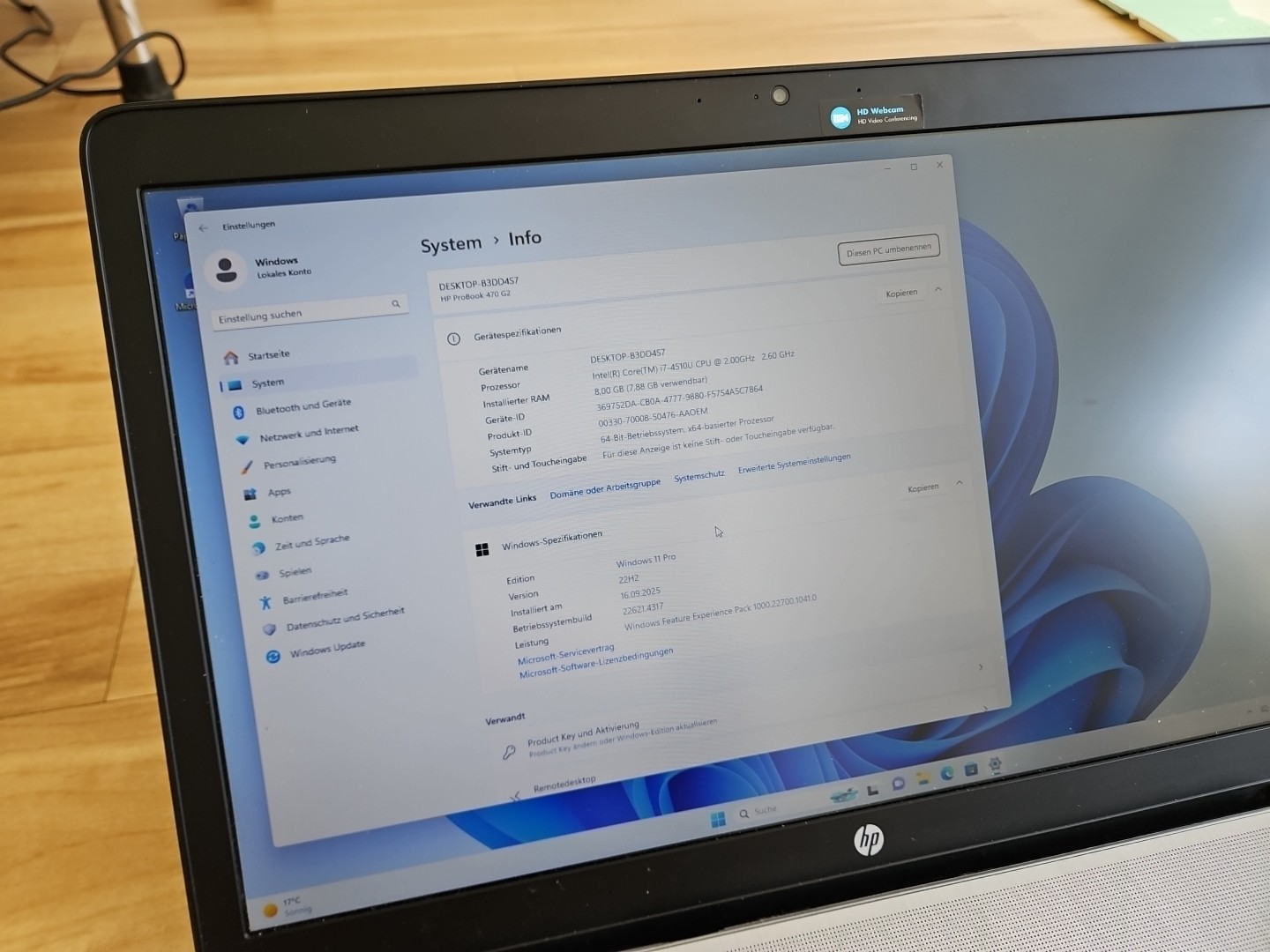 Gaming HP ProBook 470 G2 17 inch 8GB 240GB SSD Windows 11 Radeon R5