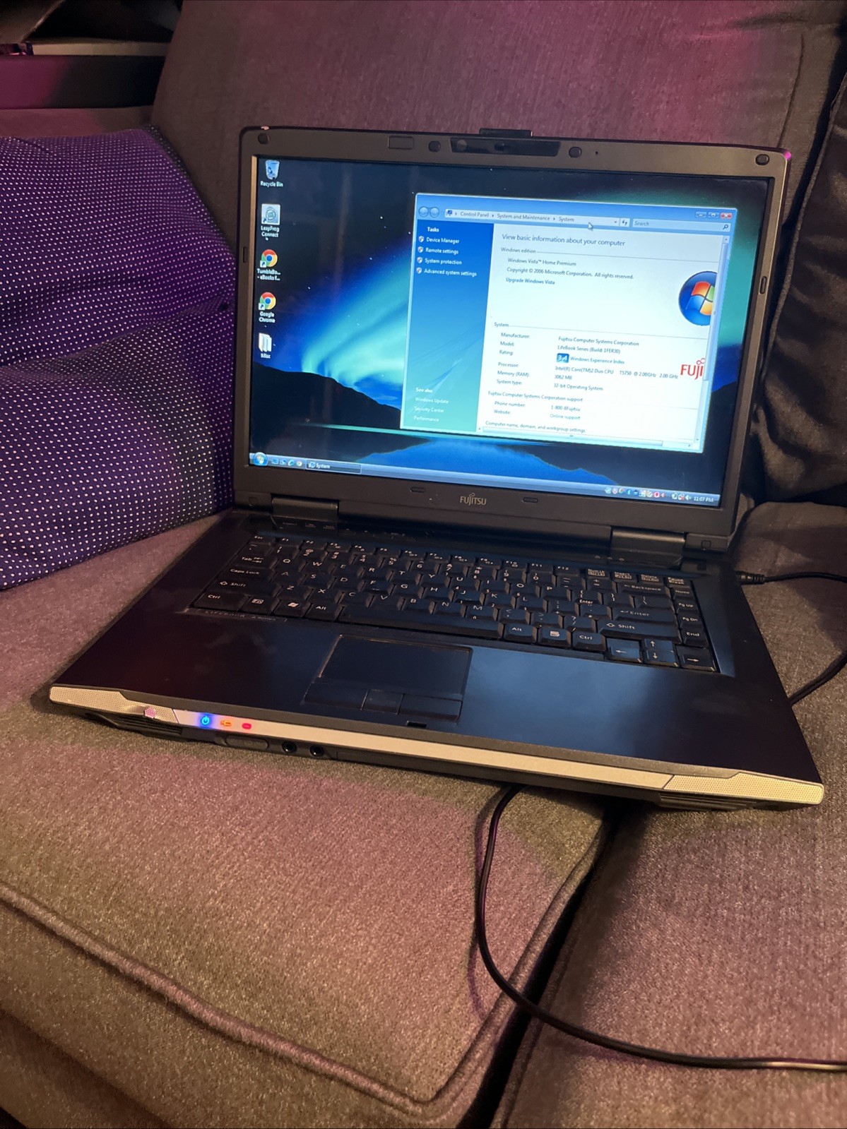 Fujitsu Lifebook A6120 Core 2 Duo, 3GB RAM, Windows Vista Tested And Works