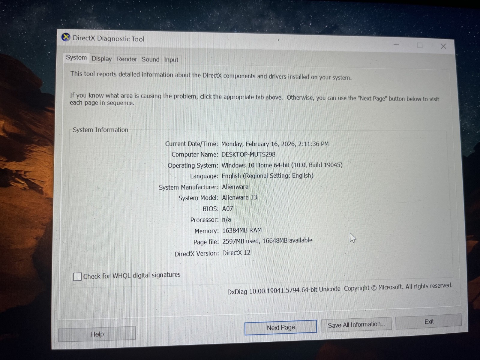 Alienware 13 Windows 10 Laptop Nvidia GTX 860M 16GB RAM 500GB HD OEM Adapter/Bag