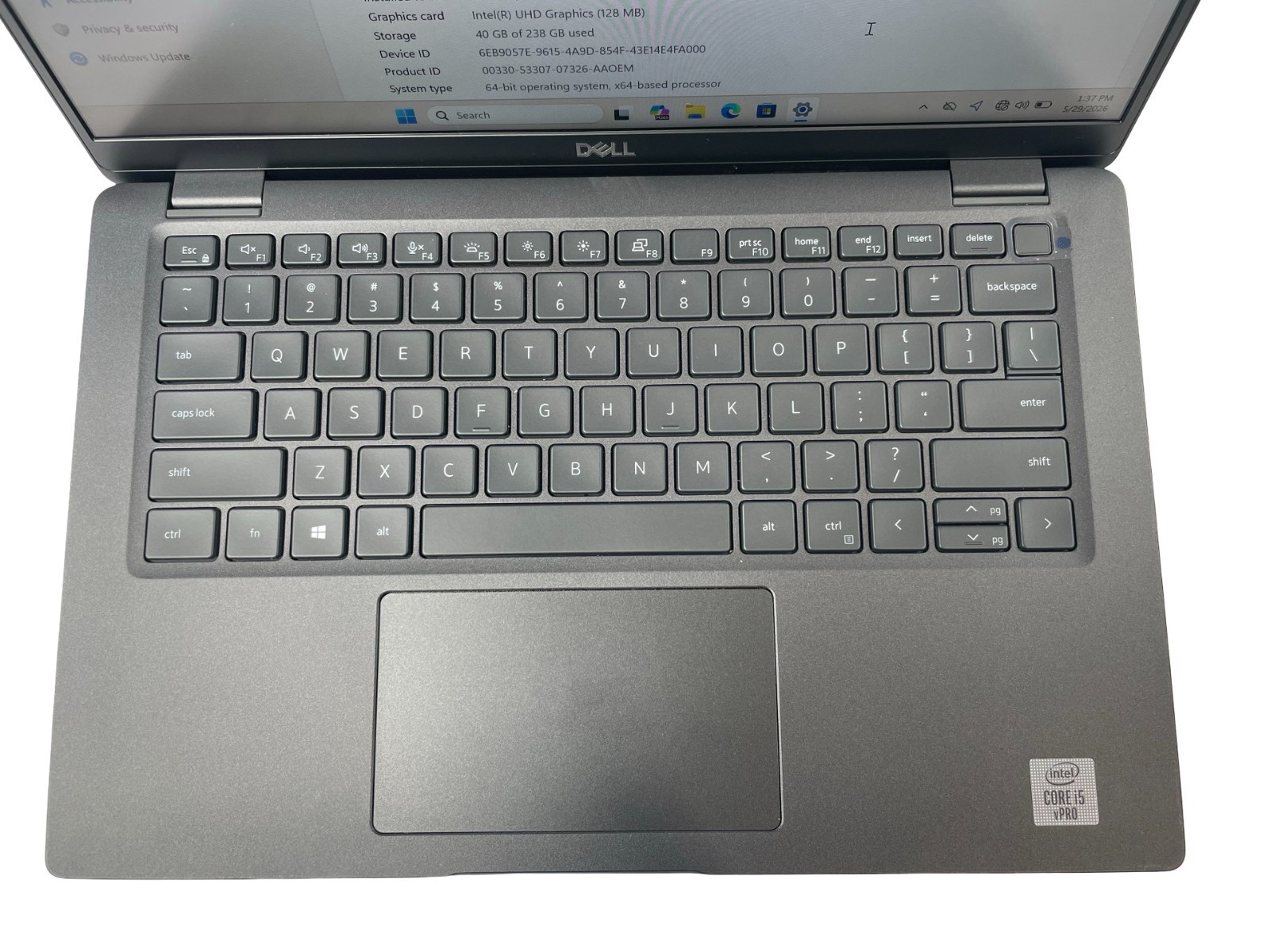 DELL Latitude 7410 Intel i5-10310U@1.7GHz 16GB RAM 256GB NVMe W.11Pr Touchscreen