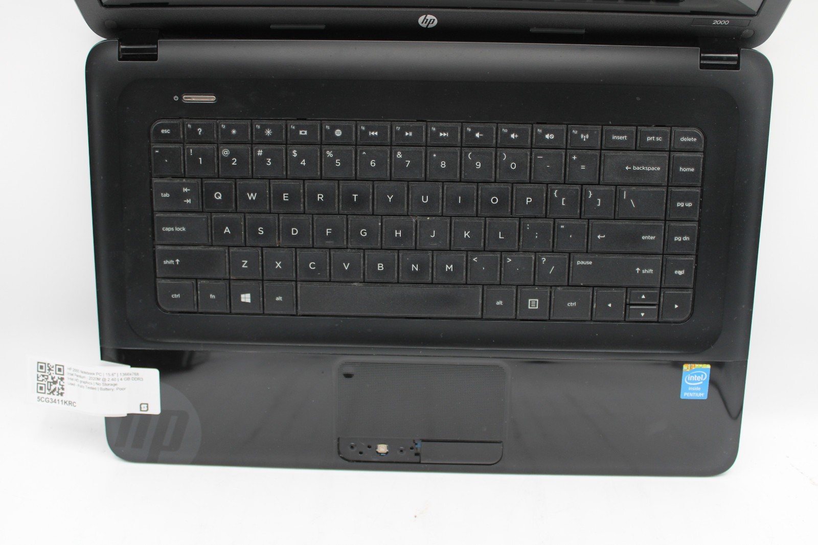 HP 2000-2d24DX _ Pentium 2030M @ 2.5 _ 4GB RAM _ No SSD / OS *READ