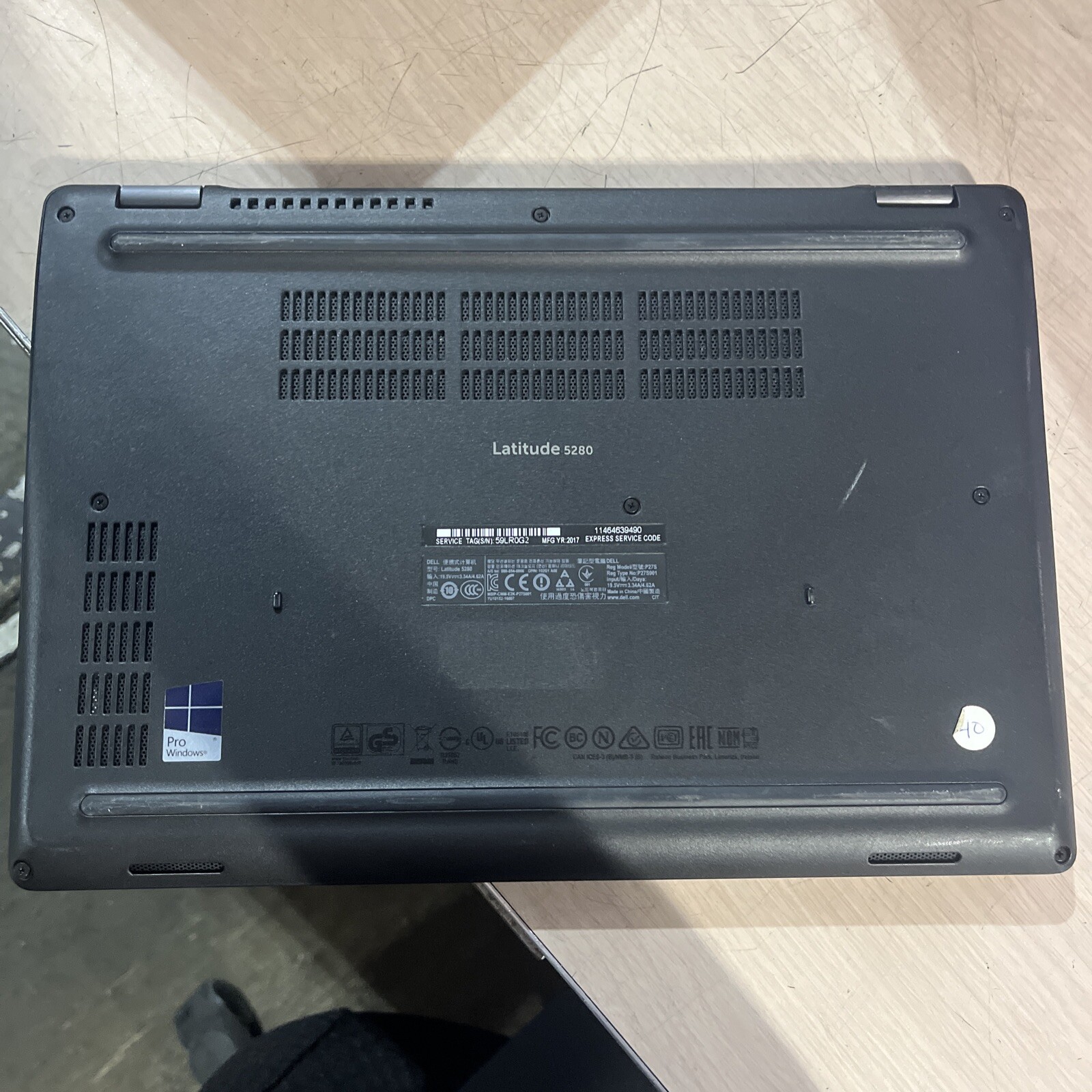 DELL LATITUDE 5280 INTEL CORE I3-7100U 2.40GHZ 8GB RAM NO HD ‘