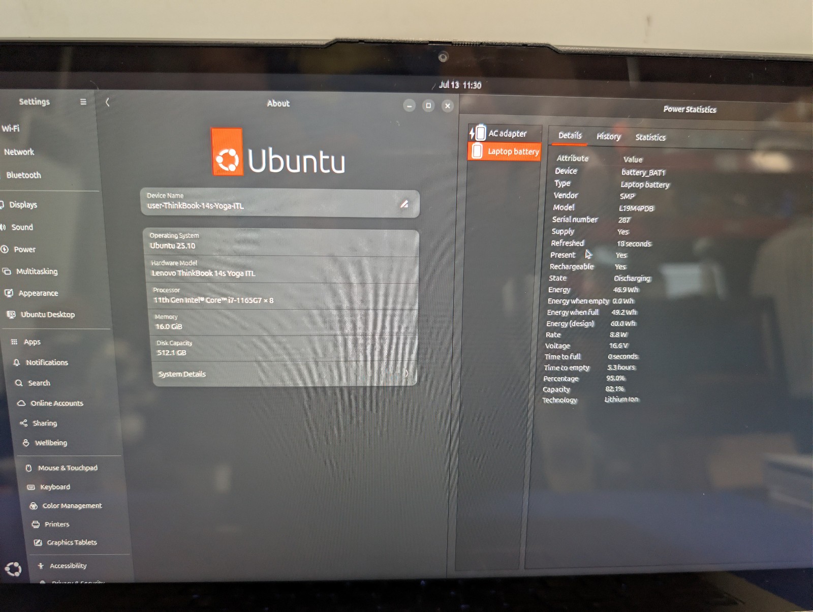 Lenovo ThinkBook 14s Yoga ITL Intel Core i7-1165G7 16GB RAM 512GB NVMe FHD Touch