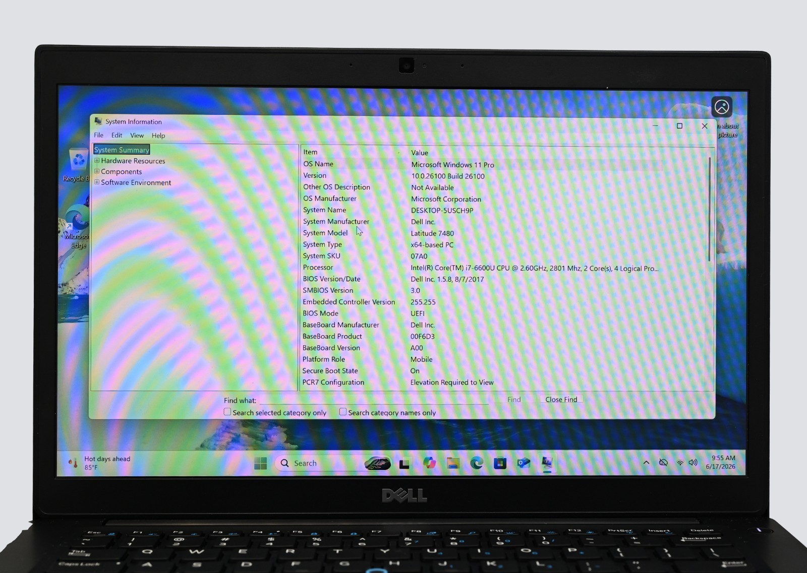 Dell Latitude 7480 i7-6600 2.6GHz 16GB RAM 256GB SSD Windows 11 Pro – NO BATTERY