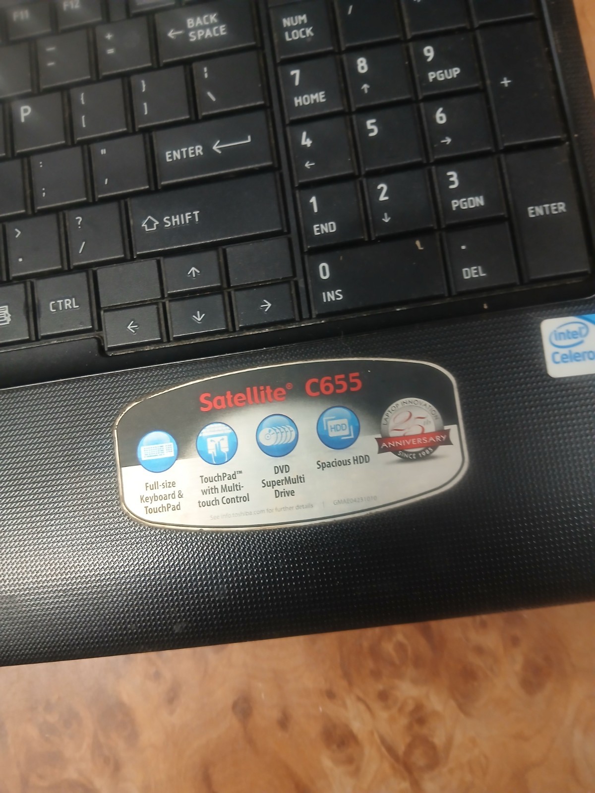 Toshiba Satellite C655 Laptop For Parts Only