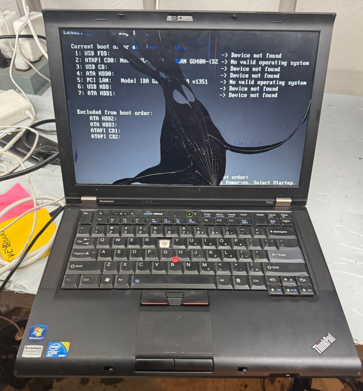 Lenovo T410 Intel Core I5 Laptop For Parts/Repair #5451