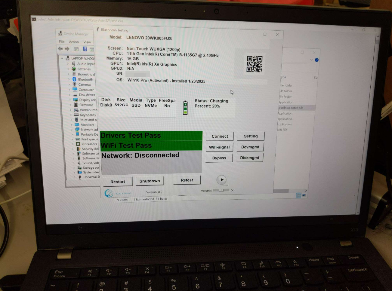 Lenovo ThinkPad X13 Gen2 13.3″ WUXGA Intel i5-1135G7 16GB 512GB SSD PCIe W10P