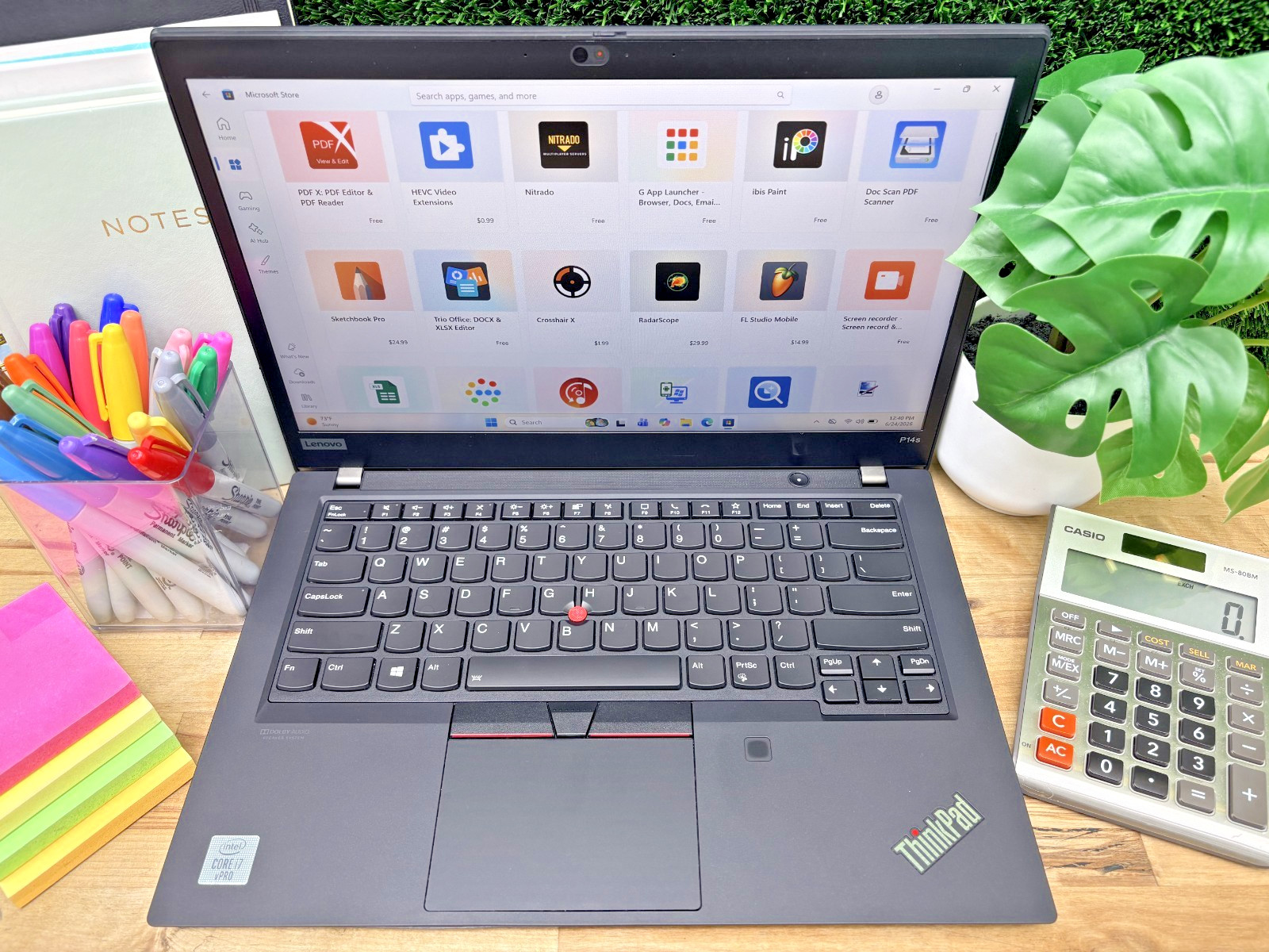 Lenovo ThinkPad P14s G. 1 Intel i7-10th Gen 1.80GHz 16GB RAM 256GB SSD W 11 Pro*