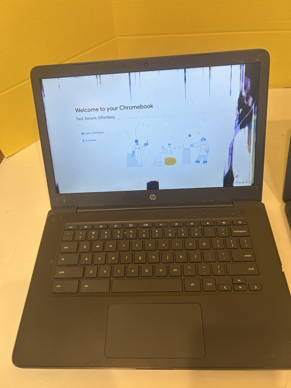 Lot of 2 HP Chromebook 14 G5 14″ For Parts Repair No Chargers