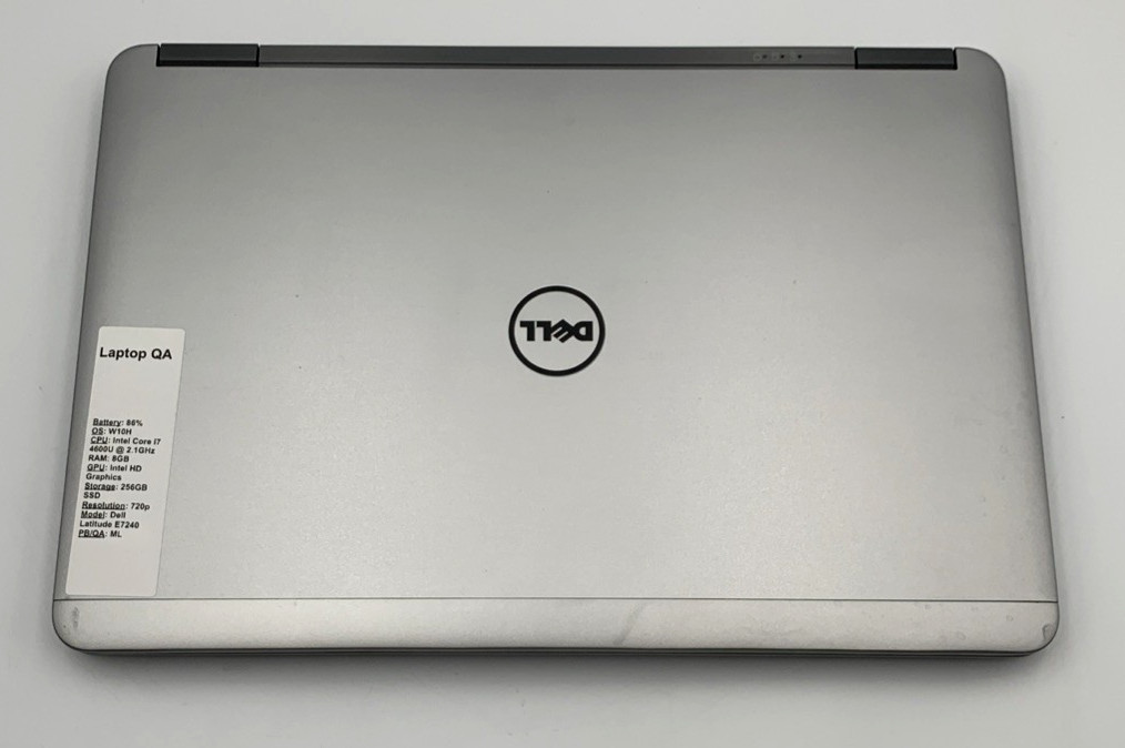 Dell Latitude E7240 Silver i7-4600U 8GB Ram 256GB SSD W10P 720p